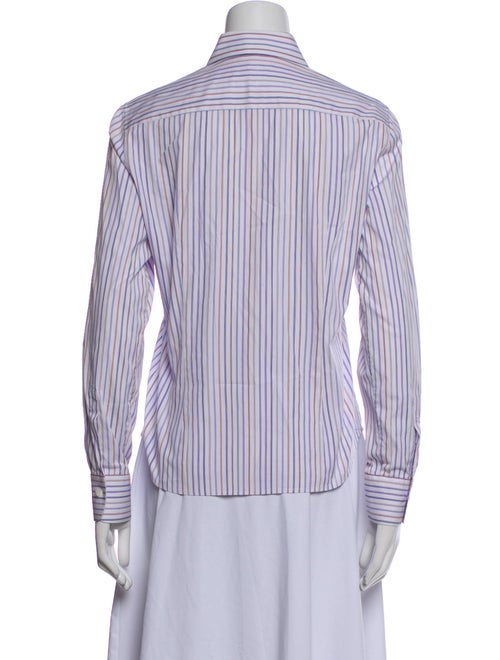 Loro Piana Striped Long Sleeve Button-Up Top