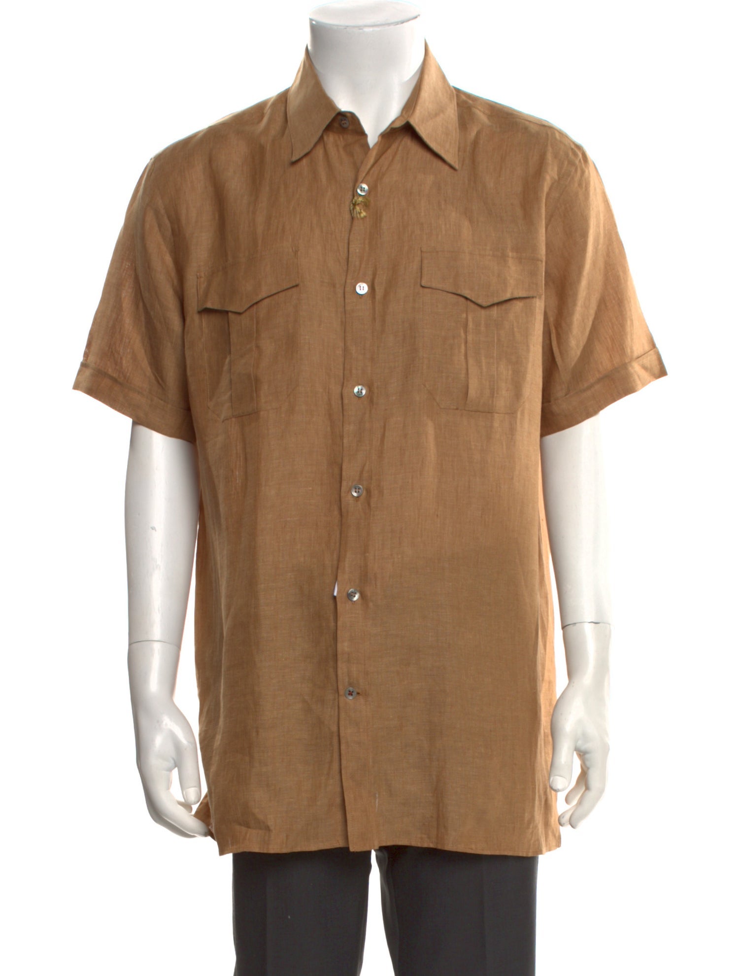 Loro Piana Linen Short Sleeve Shirt w/ Tags