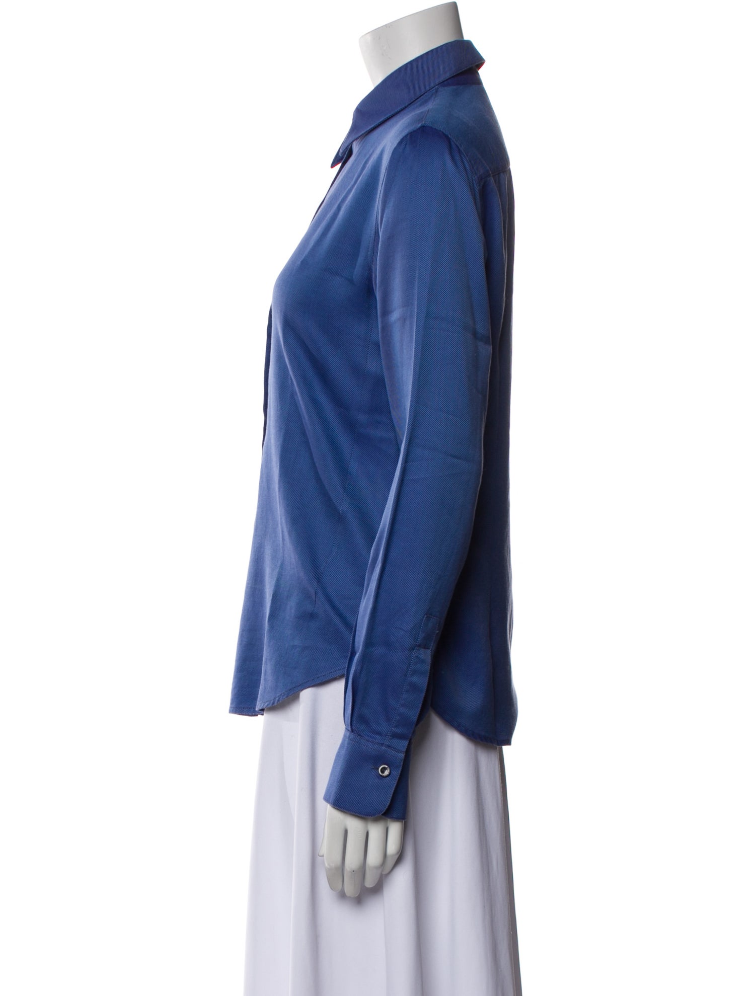 Loro Piana Striped Long Sleeve Button-Up Top