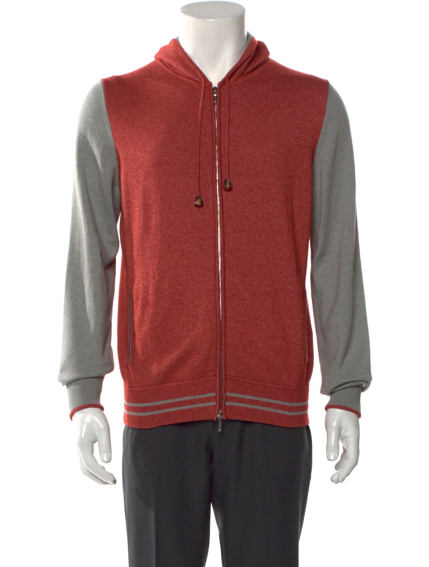 Loro Piana Silk Colorblock Pattern Hoodie
