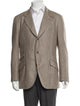 Loro Piana Cashmere Houndstooth Print Blazer