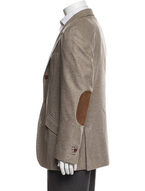 Loro Piana Cashmere Houndstooth Print Blazer