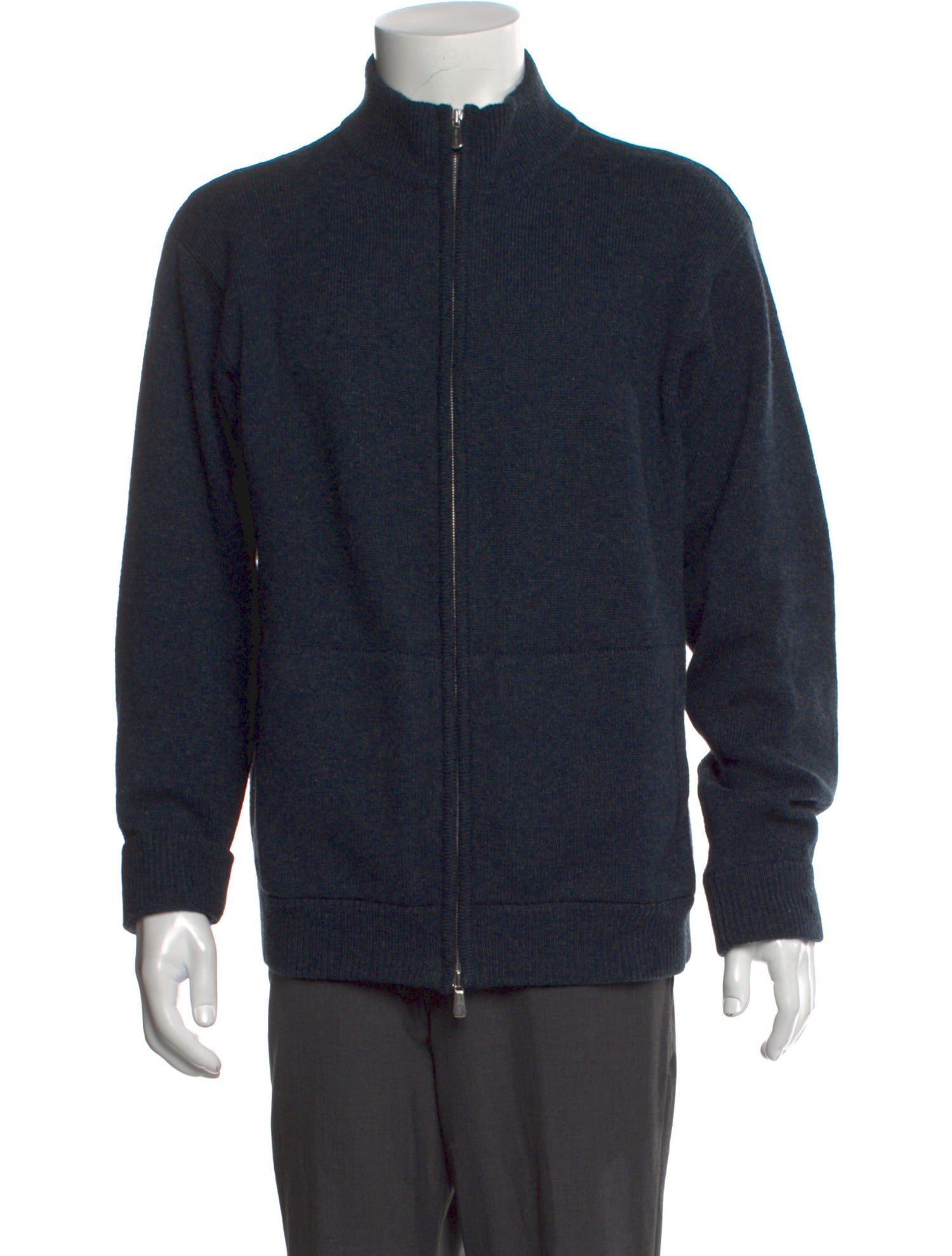 Loro Piana Cashmere Mock Neck Cardigan