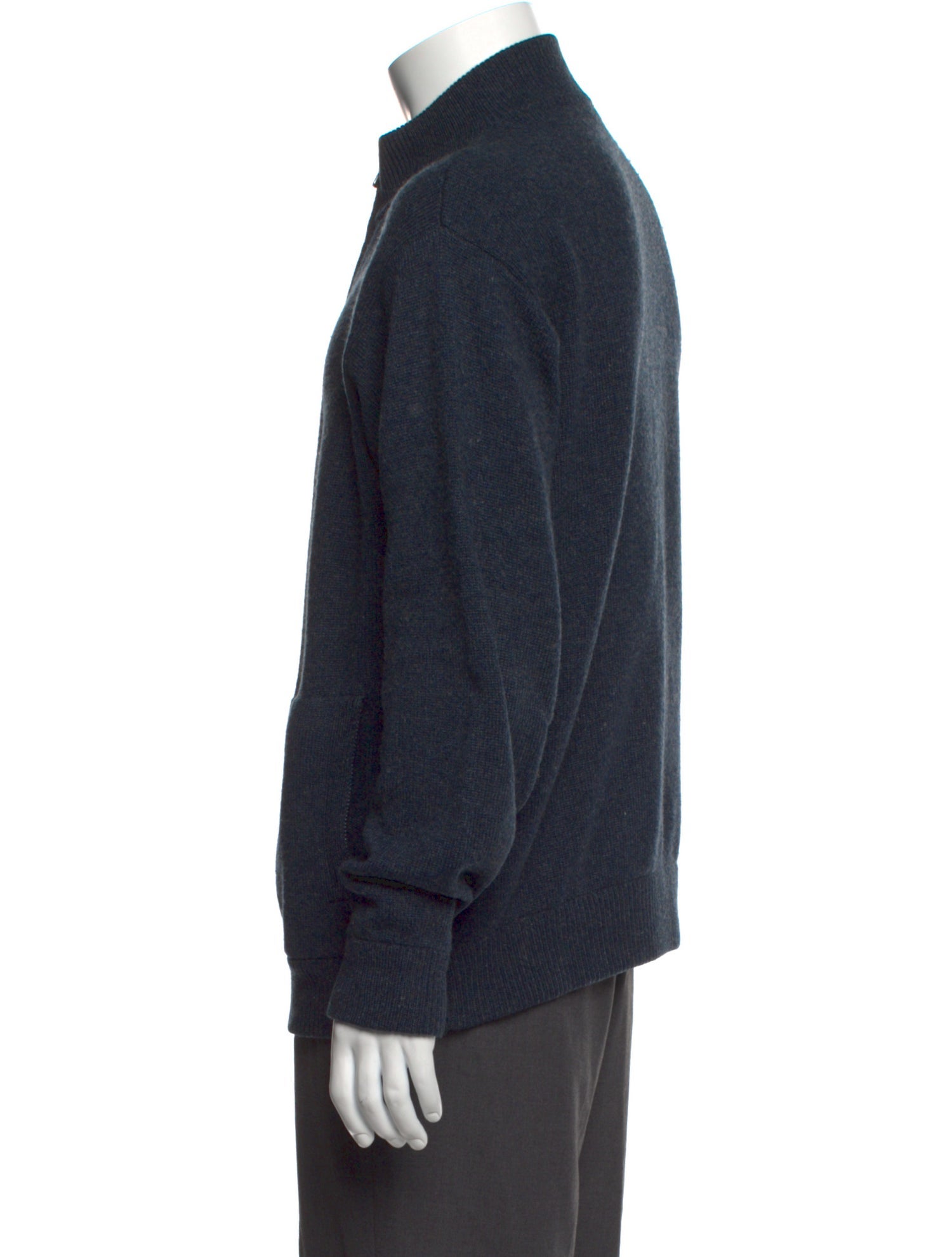 Loro Piana Cashmere Mock Neck Cardigan