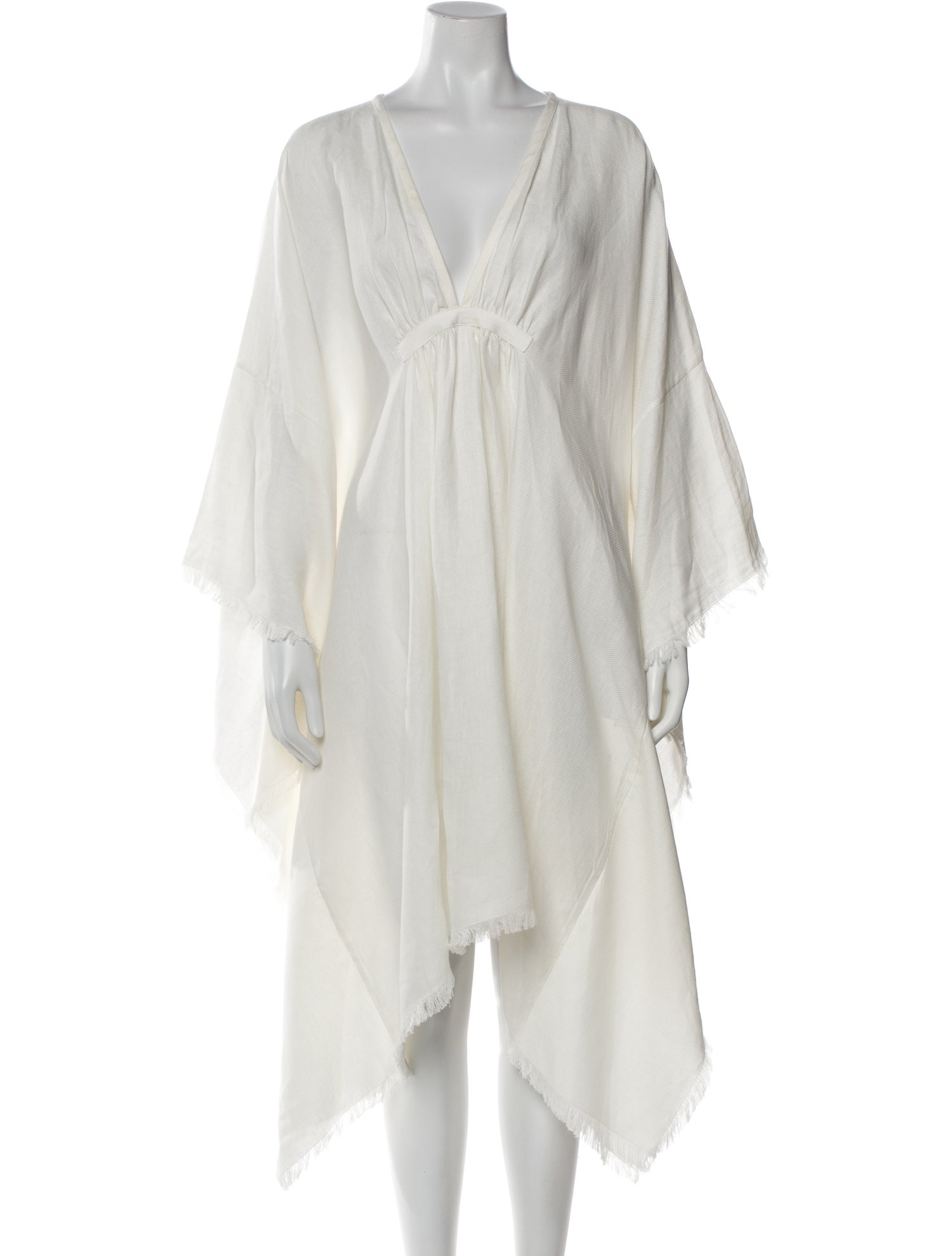 Loro Piana Linen Fringe Trim Accent Robe