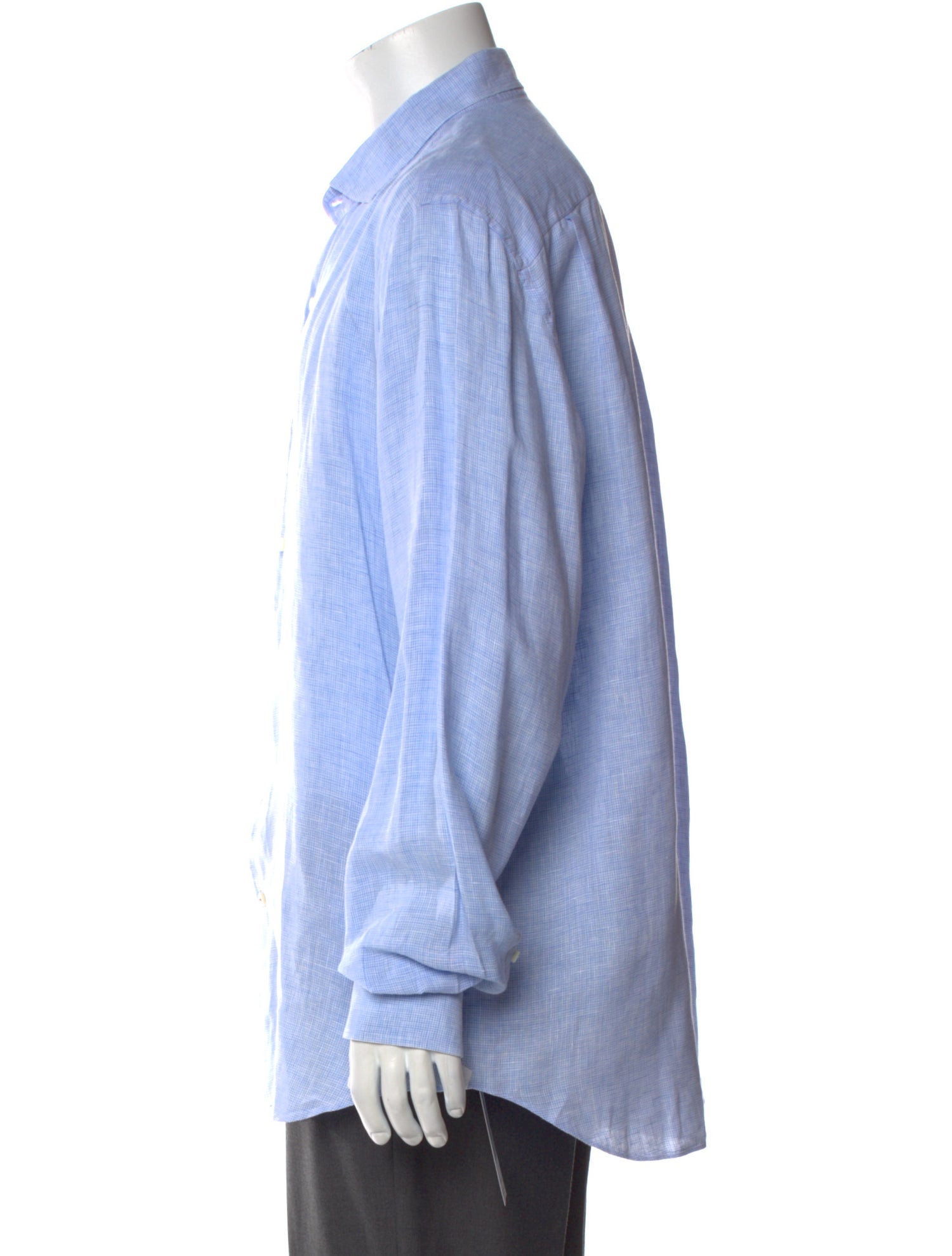 Loro Piana Linen Plaid Print Shirt