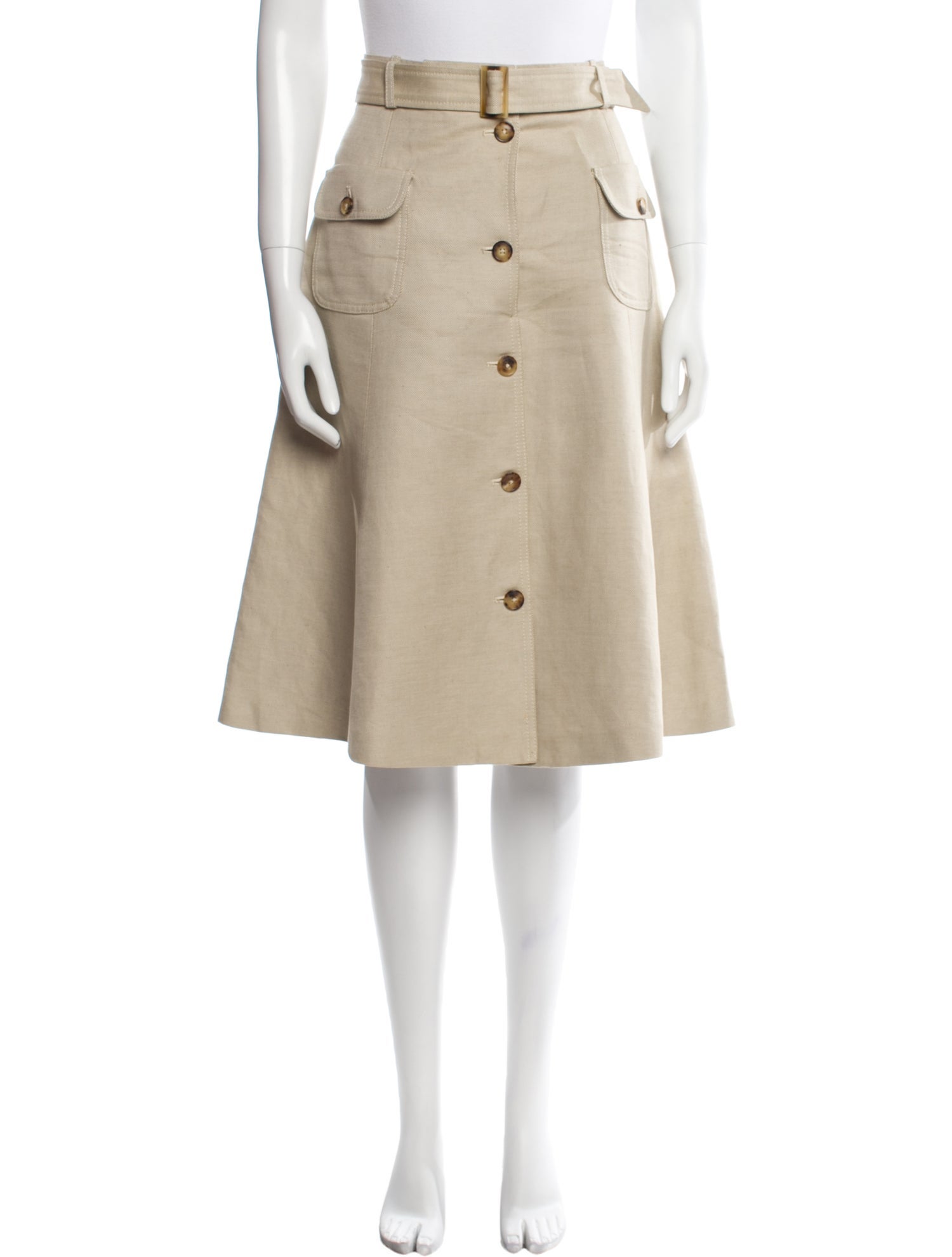 Loro Piana Linen Knee-Length Skirt