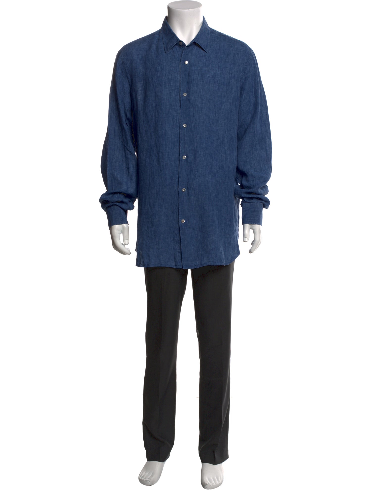 Loro Piana Linen Long Sleeve Dress Shirt