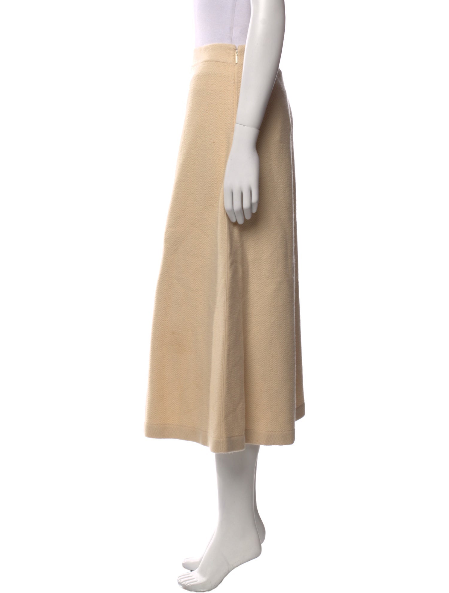 Loro Piana Cashmere Midi Length Skirt