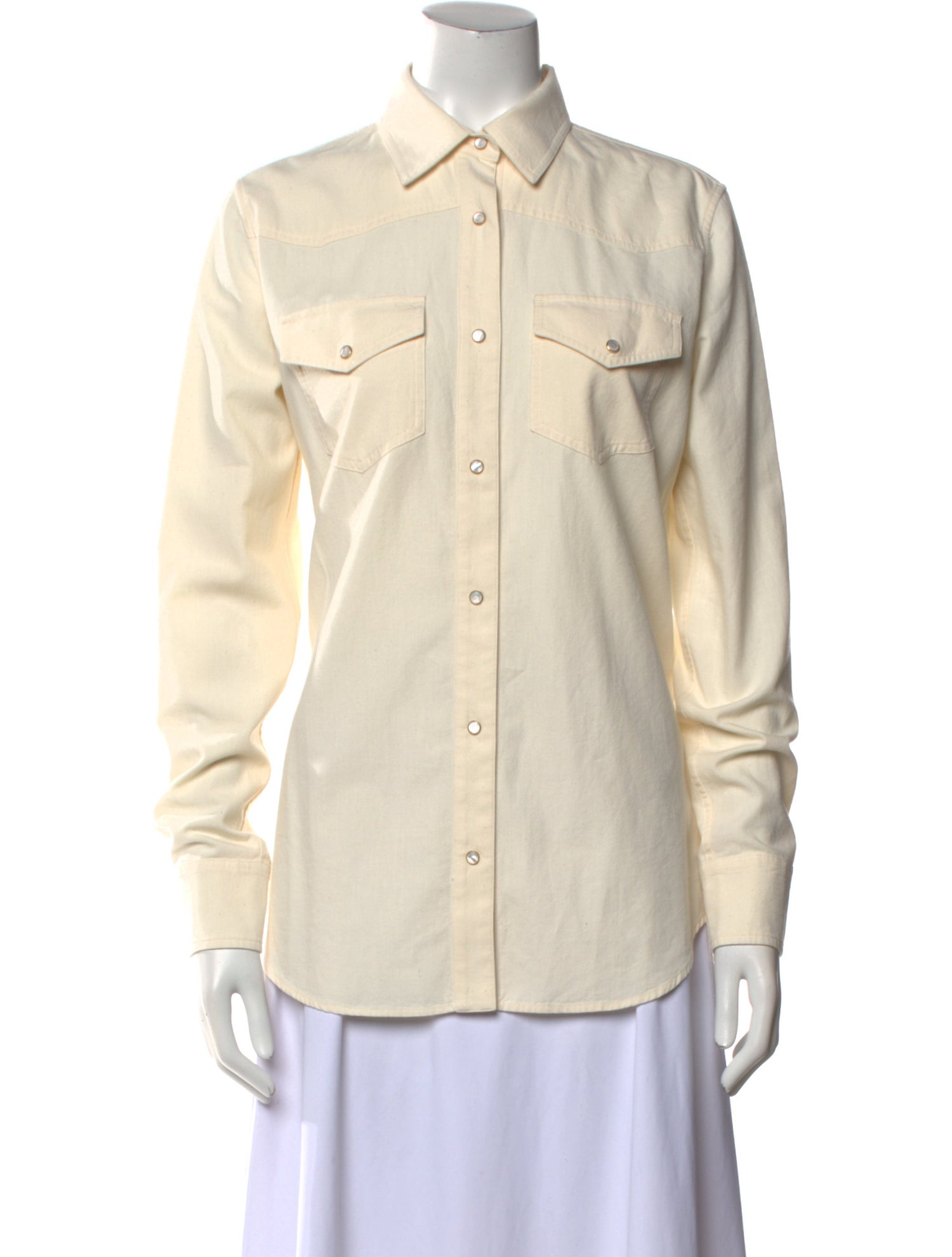 Loro Piana Yelena Long Sleeve Button-Up Top w/ Tags