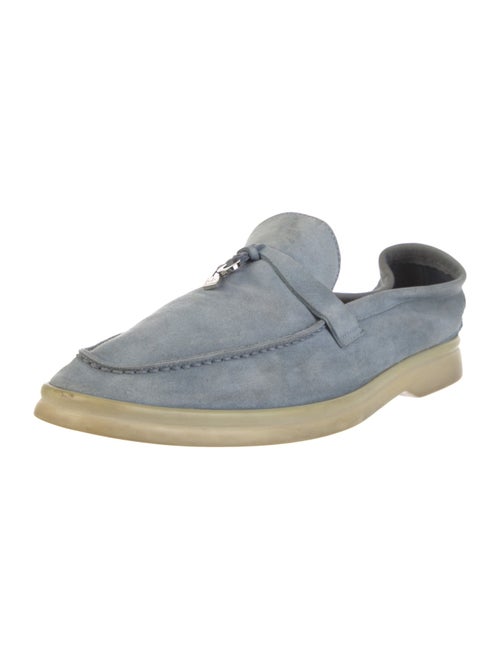 Loro Piana Summer Charms Walk Suede Loafers