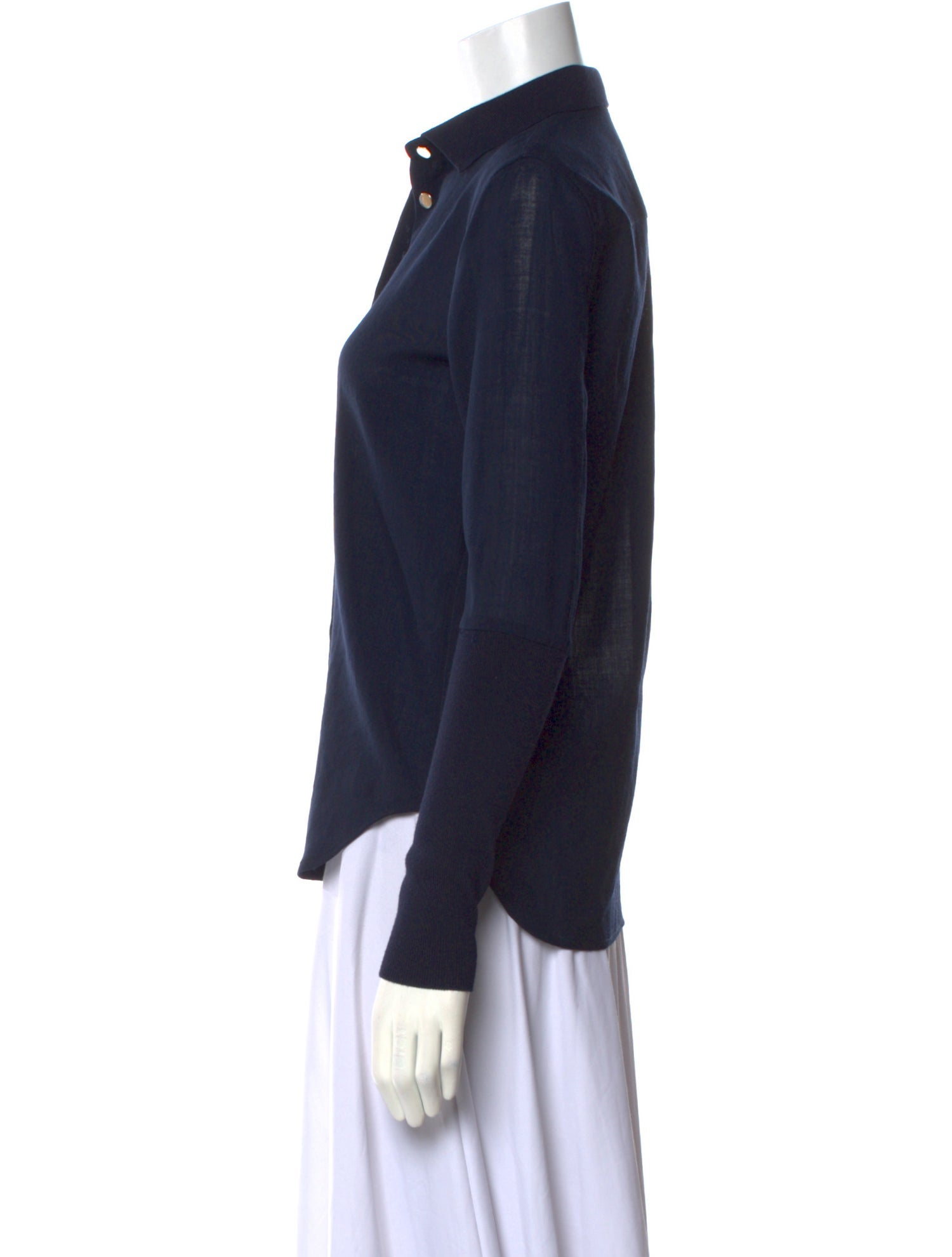 Loro Piana Leela Wool Button-Up Top