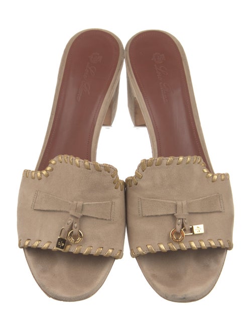 Loro Piana Summer Walk Suede Slides