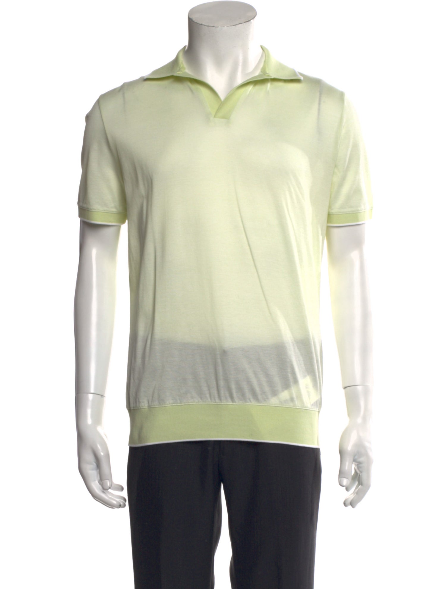 Loro Piana V-Neck Short Sleeve Polo Shirt