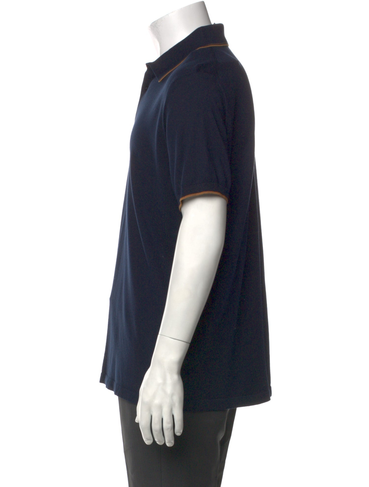 Loro Piana Vicuña-Blend Collar Polo Shirt