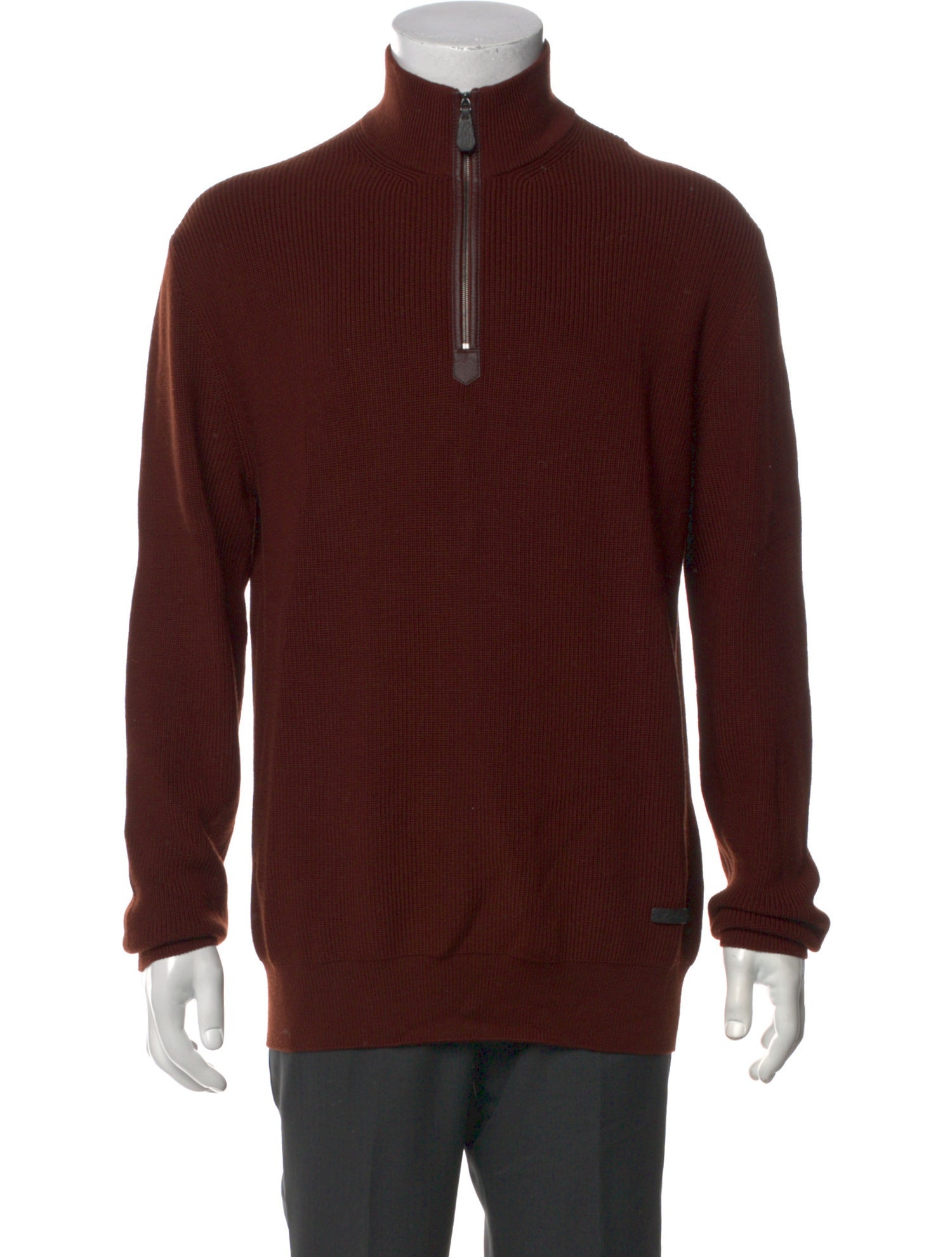 Loro Piana Virgin Wool Mock Neck Polo Sweater w/ Tags