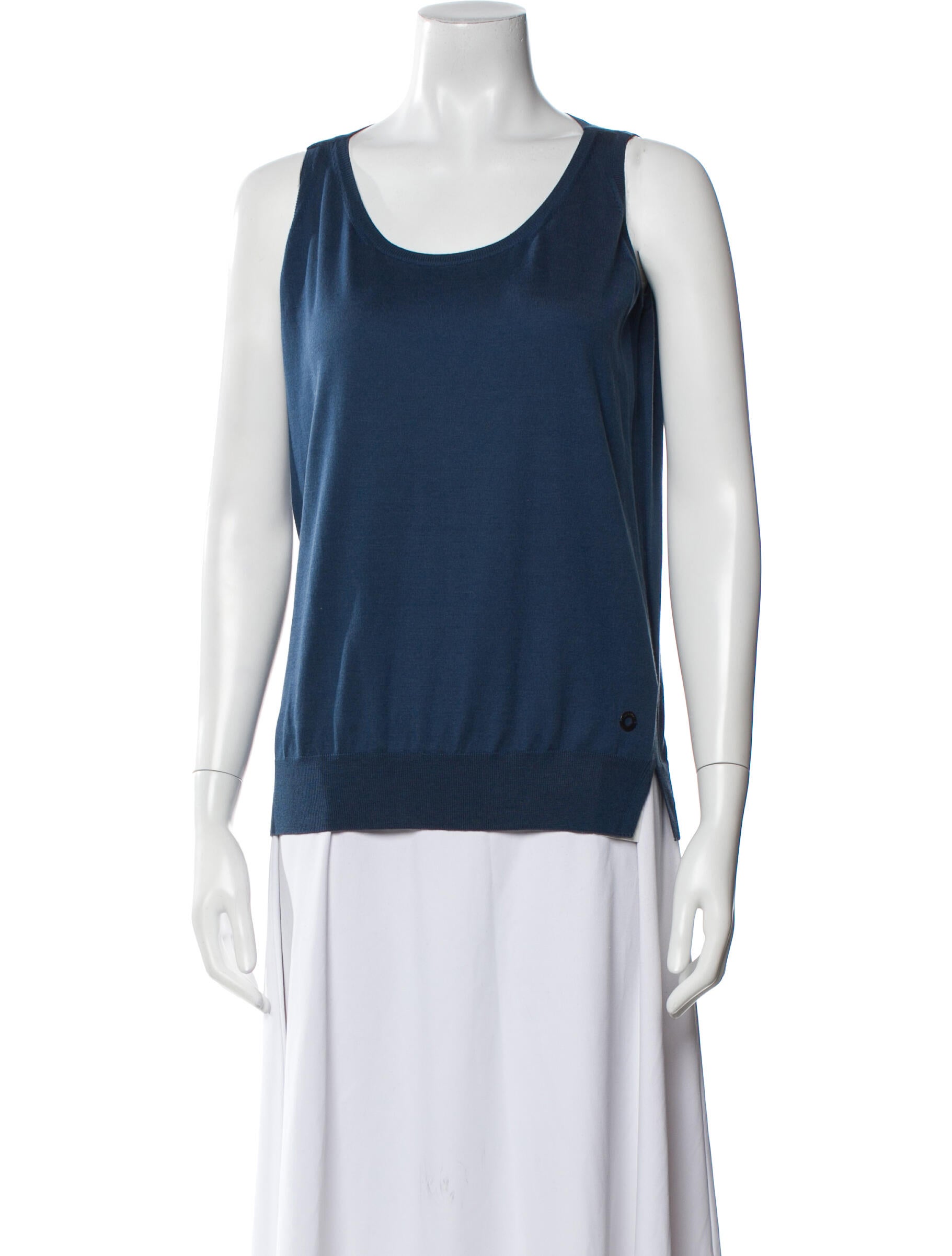 Loro Piana Silk Scoop Neck Top