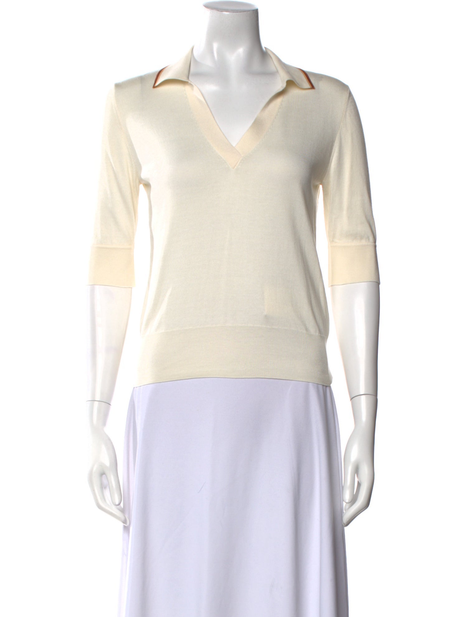 Loro Piana Silk V-Neck Polo