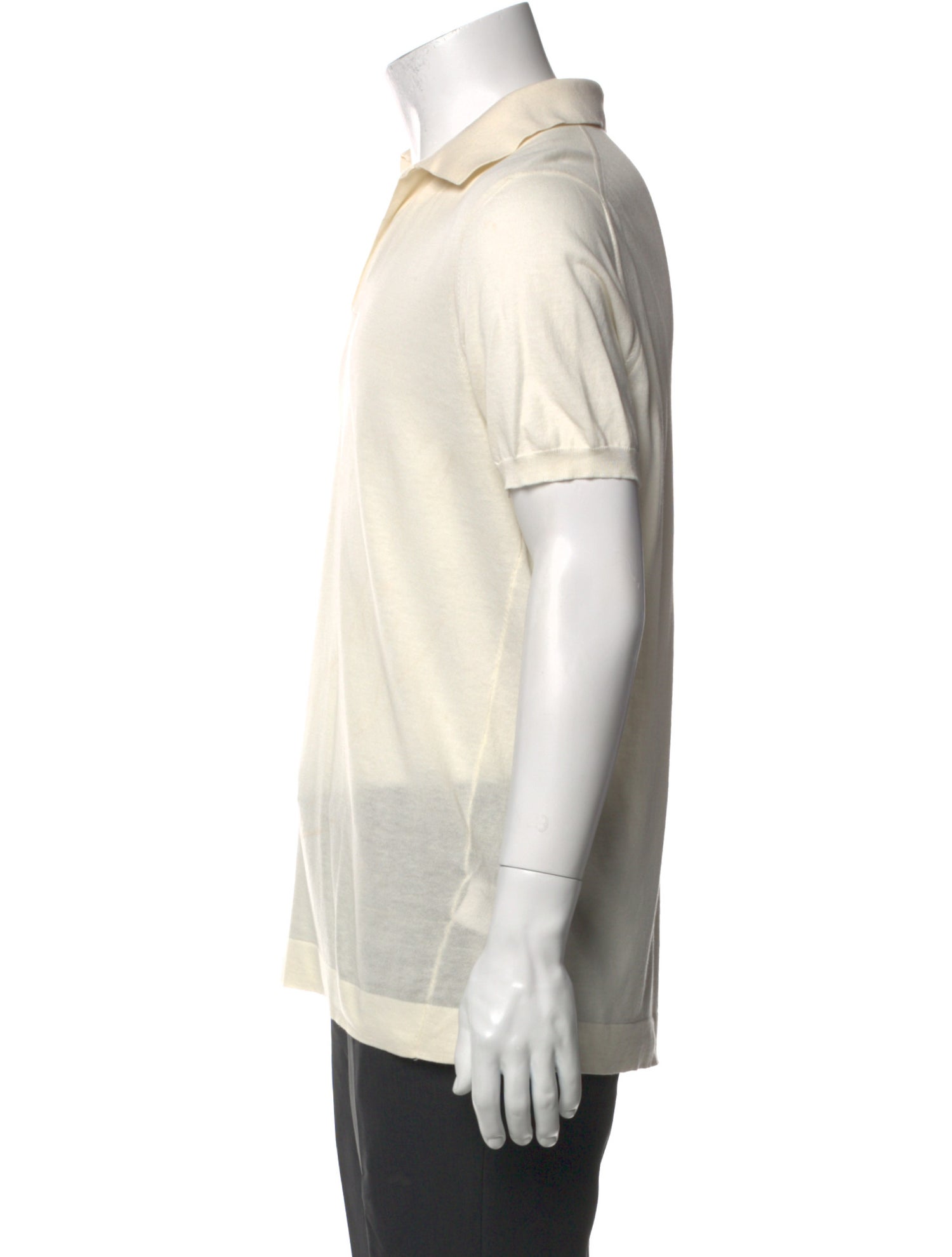 Loro Piana V-Neck Short Sleeve Polo Shirt