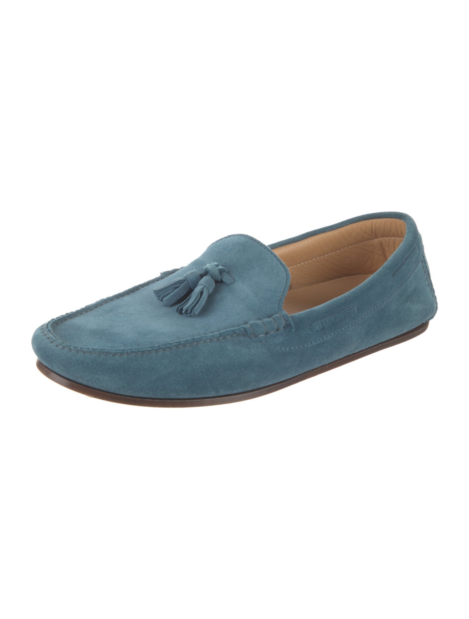 Loro Piana Suede Tassel Accents Loafers