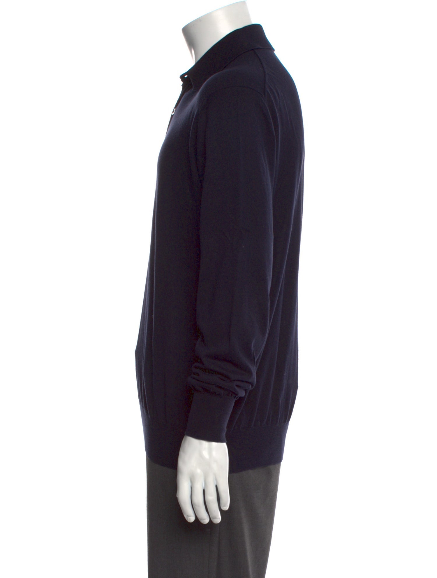 Loro Piana Crew Neck Long Sleeve Polo Sweater