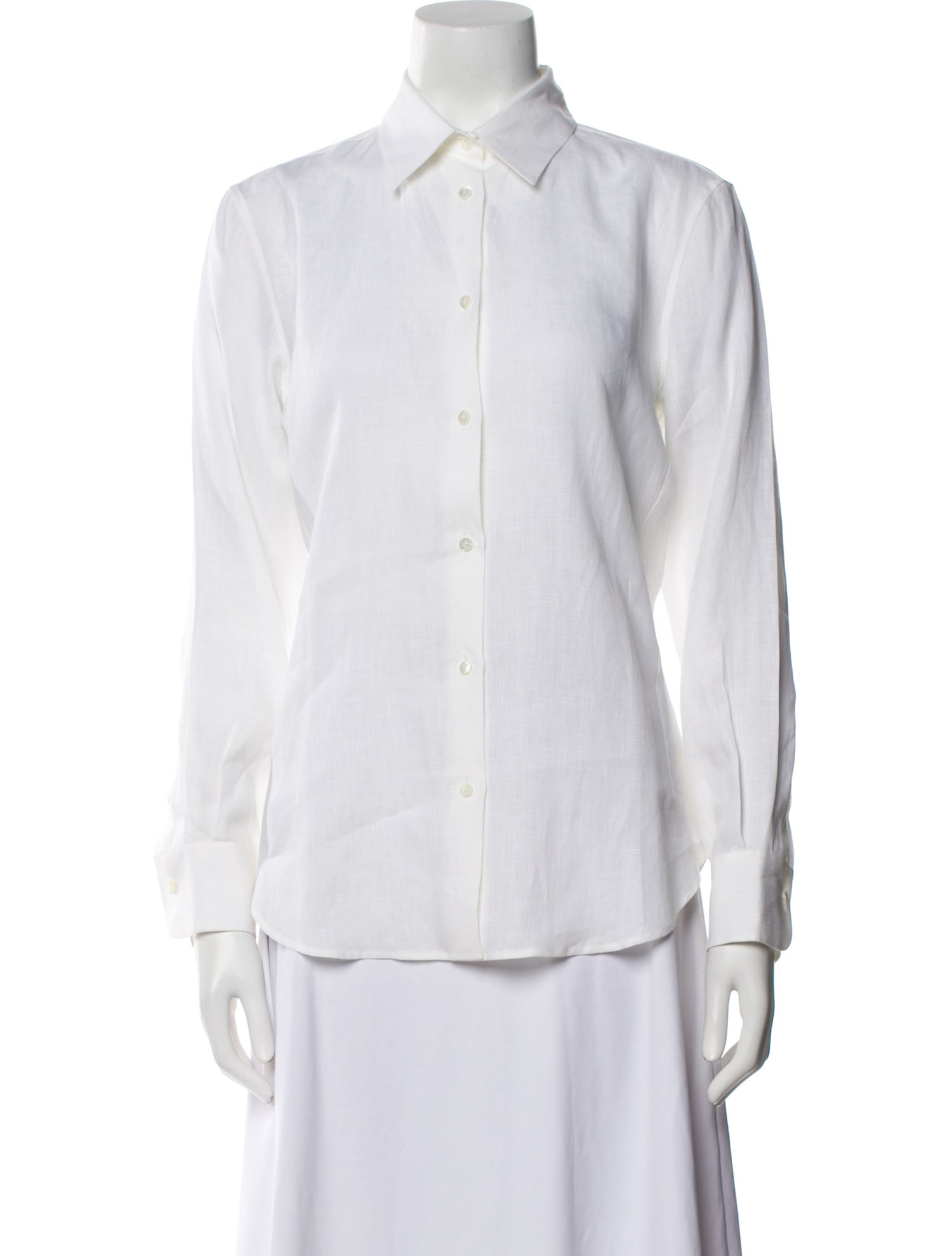 Loro Piana Linen Long Sleeve Button-Up Top w/ Tags