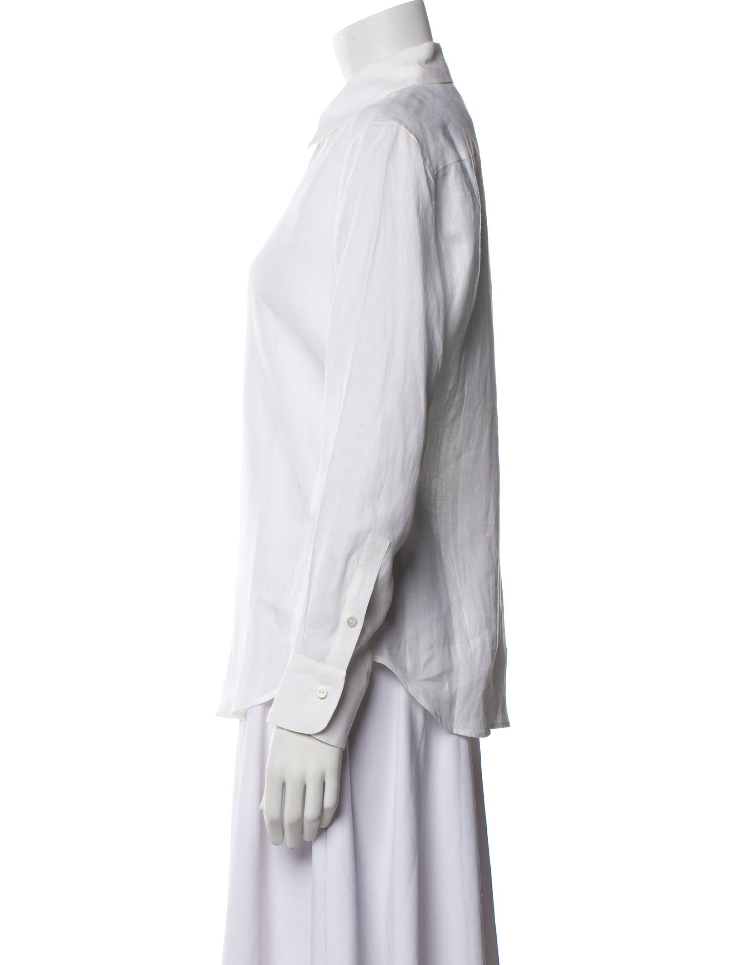 Loro Piana Linen Long Sleeve Button-Up Top w/ Tags