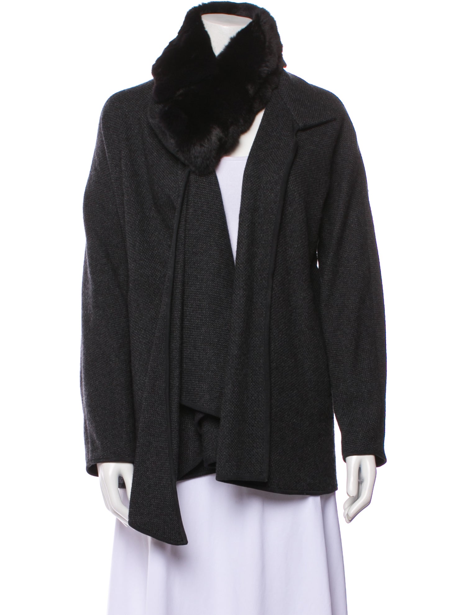 Loro Piana Chinchilla-Trimmed Cashmere Sweater