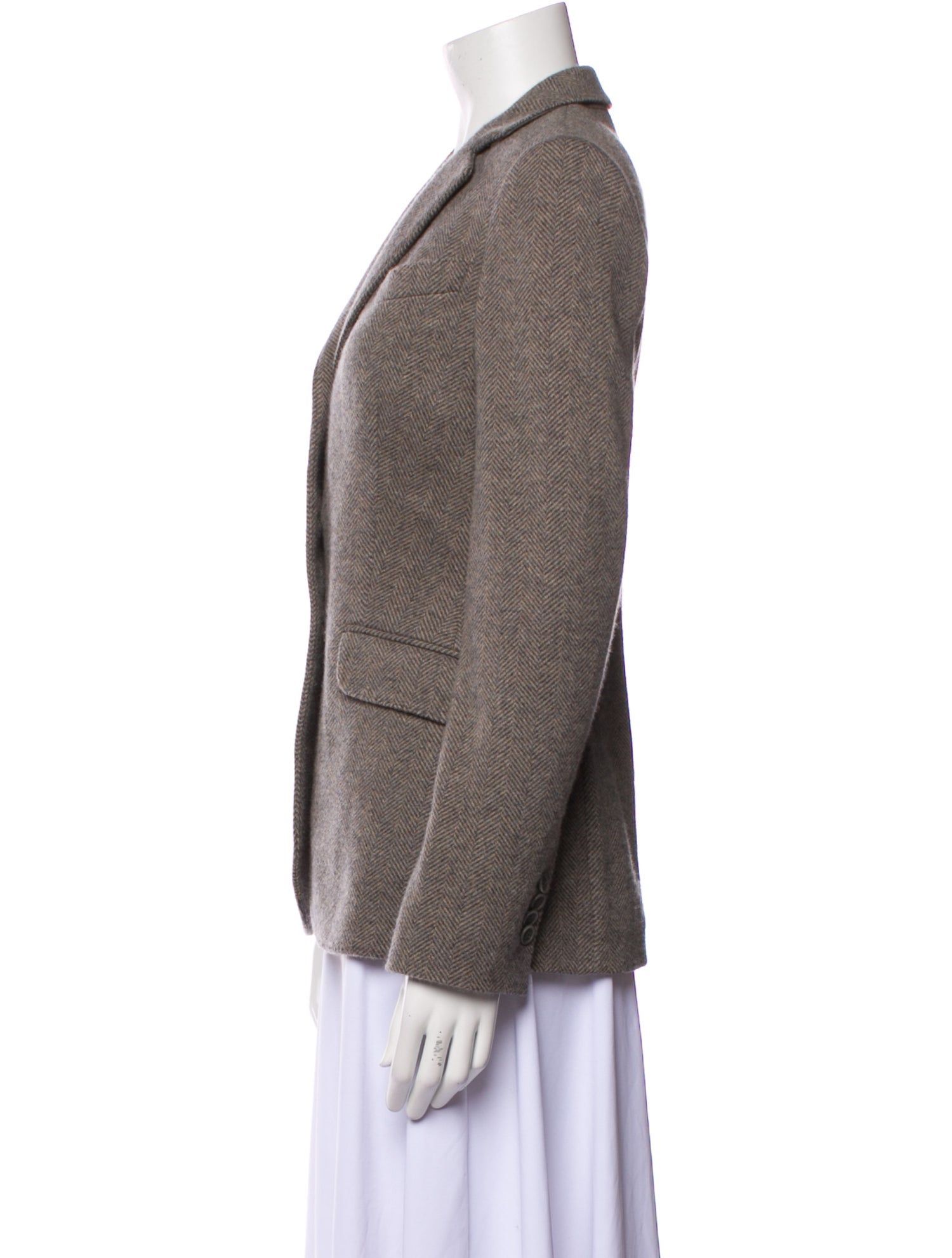 Loro Piana Cashmere Plaid Print Blazer