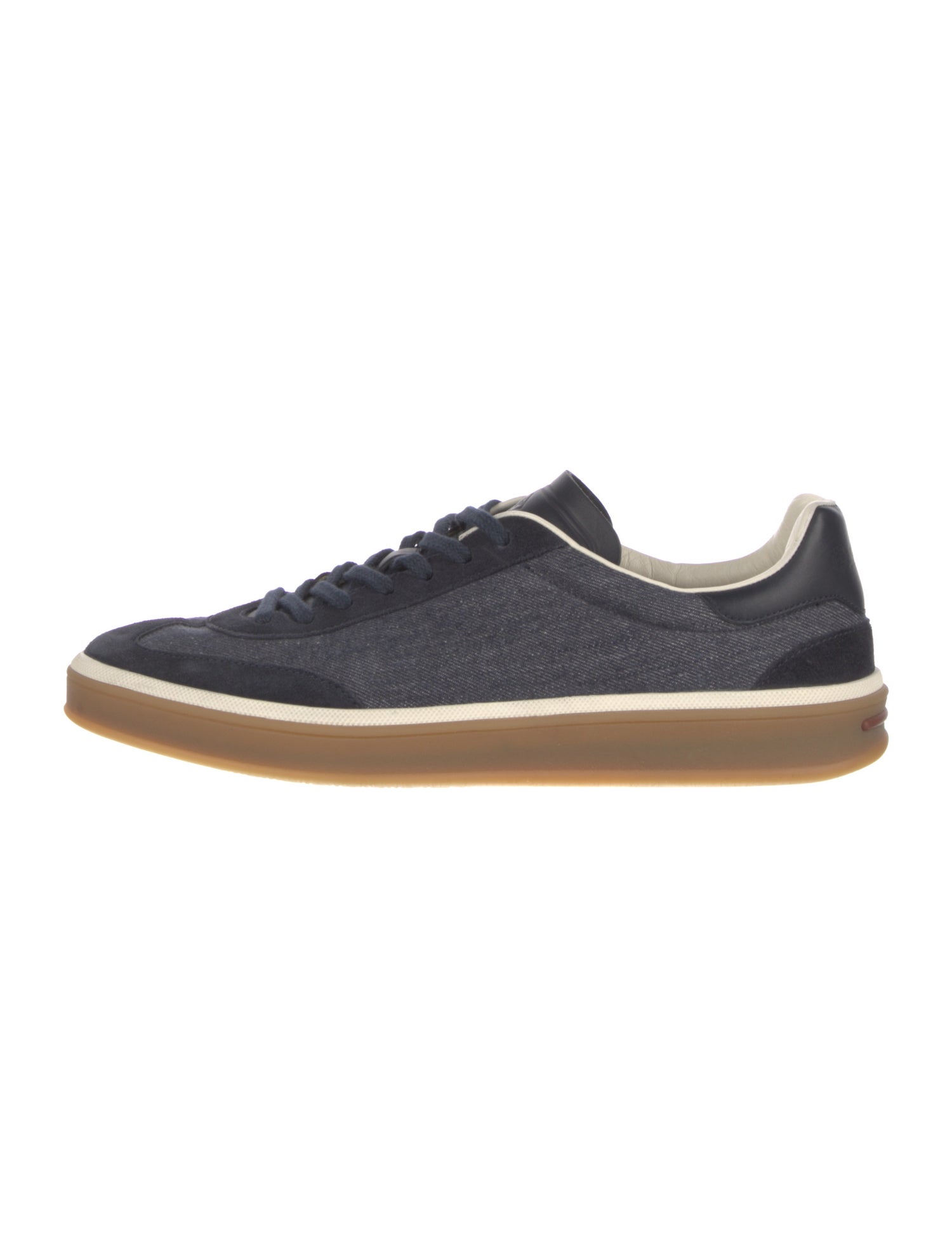 Loro Piana Denim Colorblock Pattern Sneakers