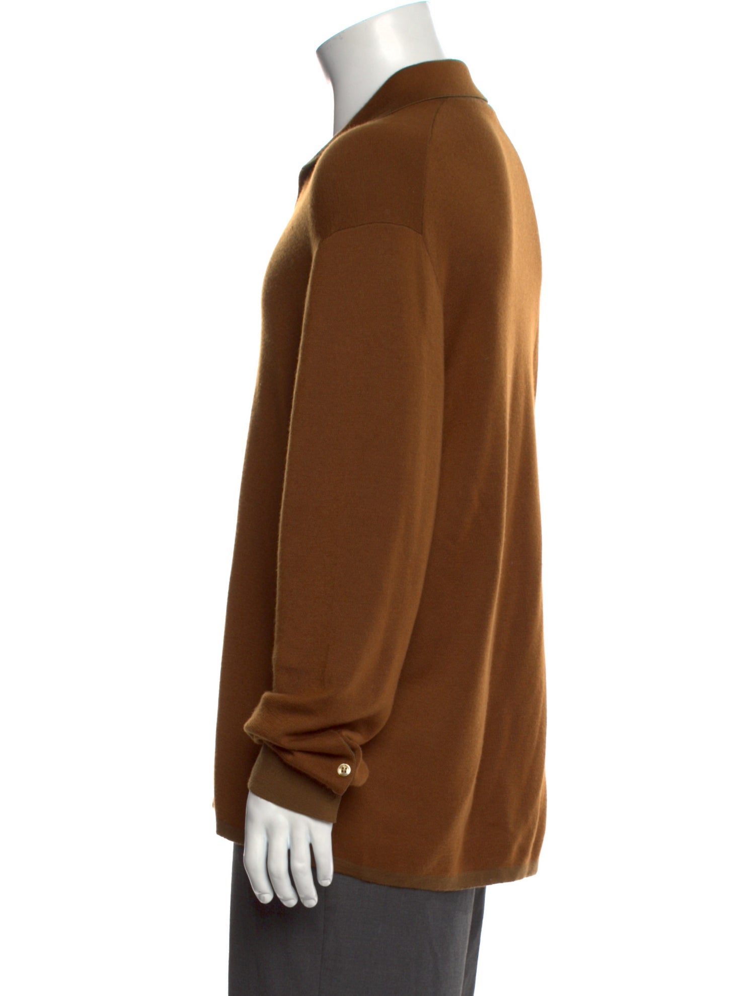 Loro Piana Cashmere Mock Neck Polo Sweater