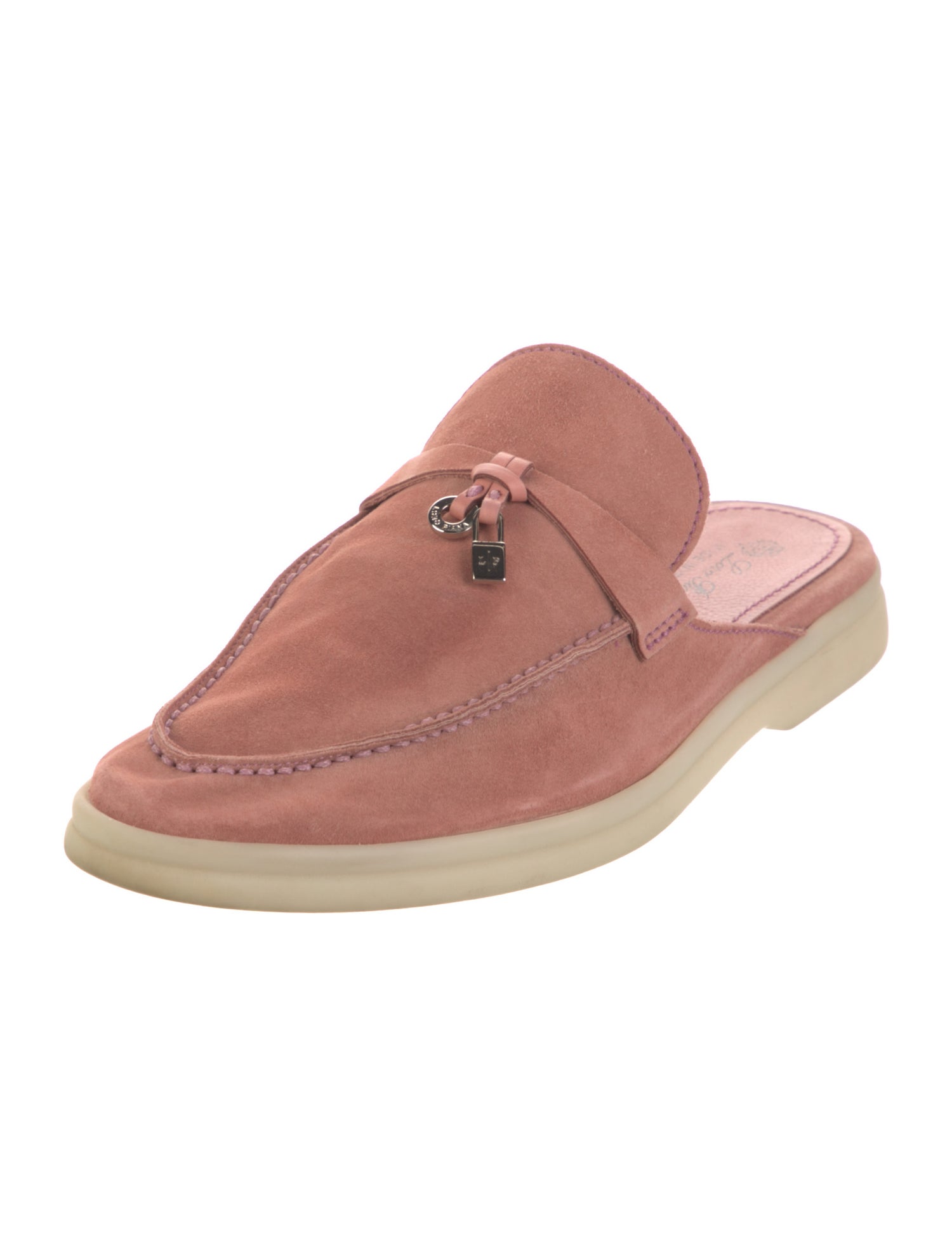 Loro Piana Suede Tassel Accents Mules