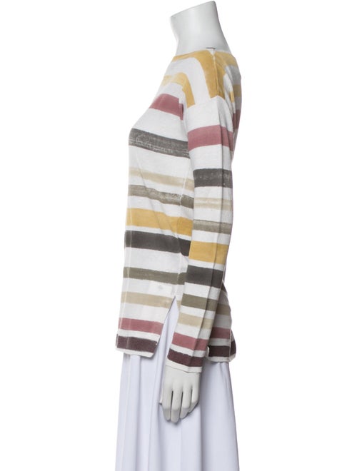 Loro Piana Stripe Print Linen Top