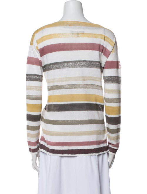 Loro Piana Stripe Print Linen Top