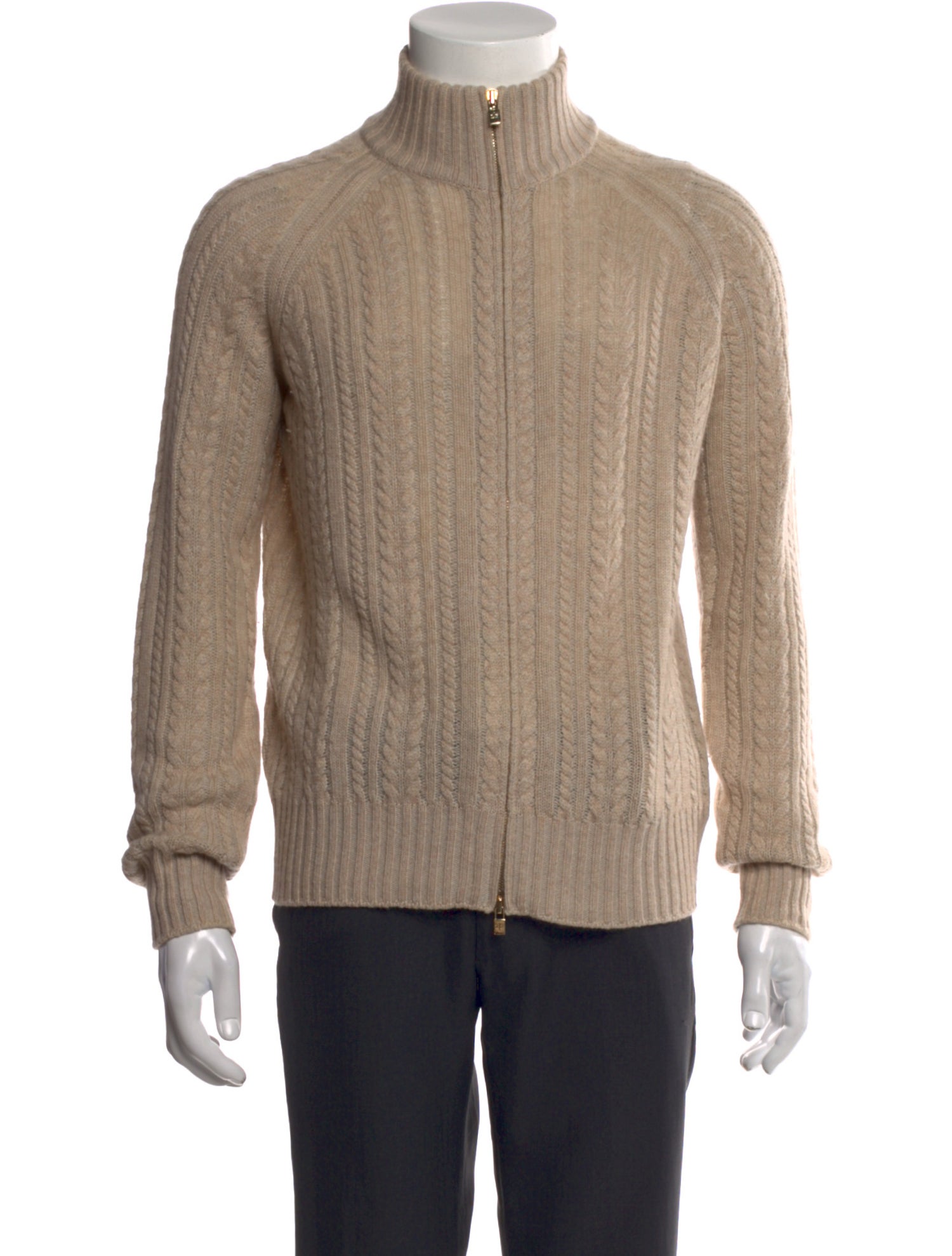 Loro Piana Baby Cashmere Turtleneck Cardigan