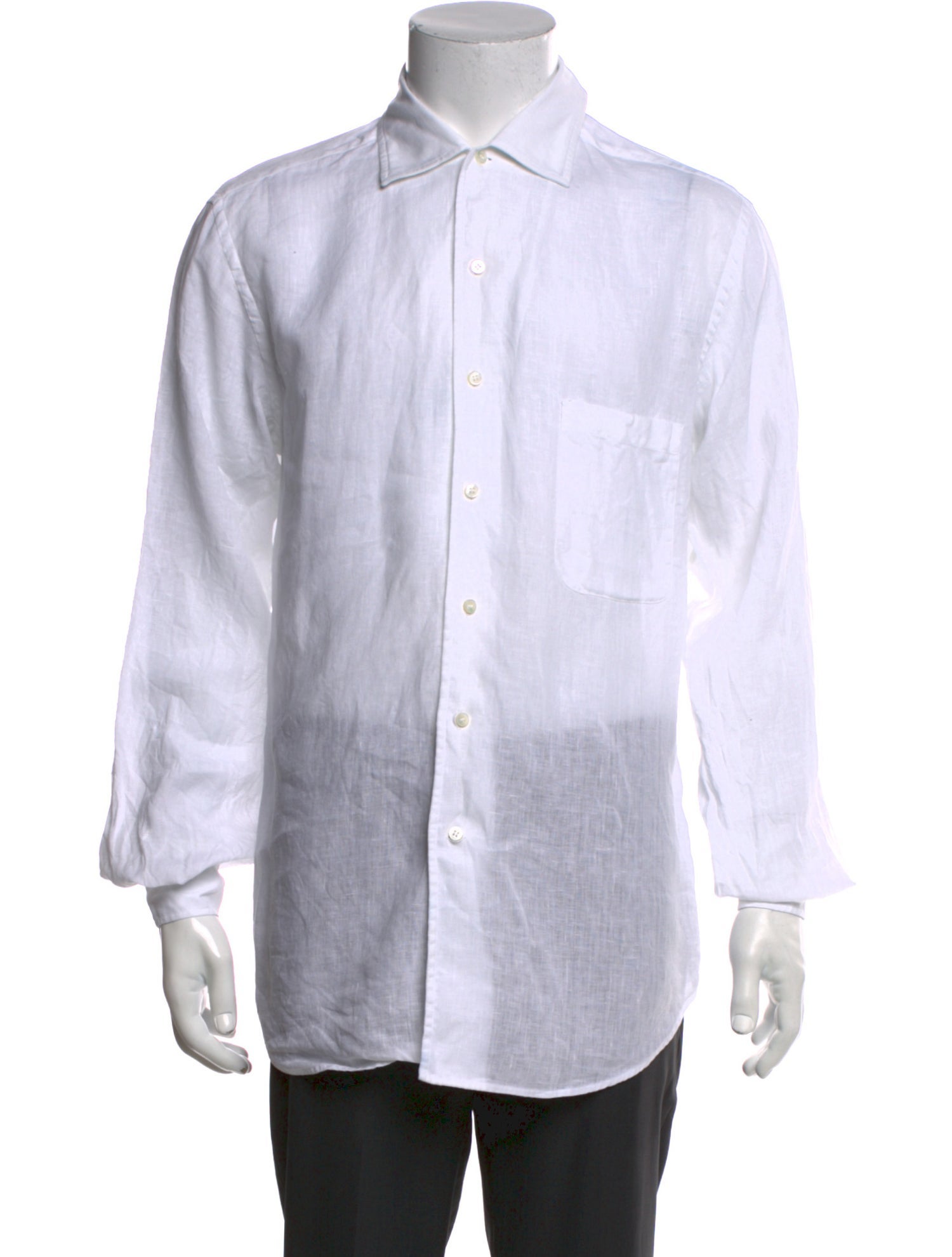 Loro Piana Linen Long Sleeve Dress Shirt