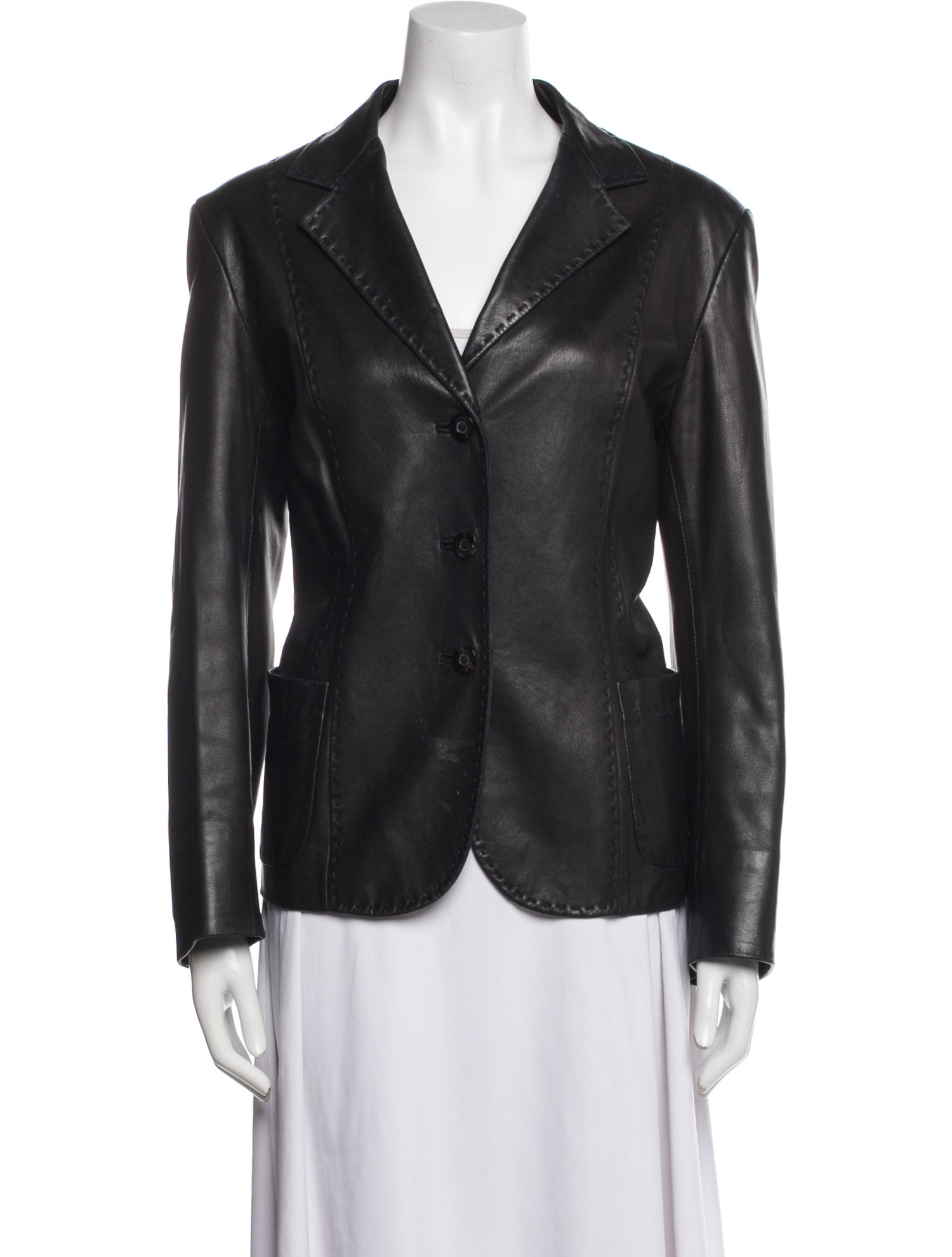 Loro Piana Leather Blazer