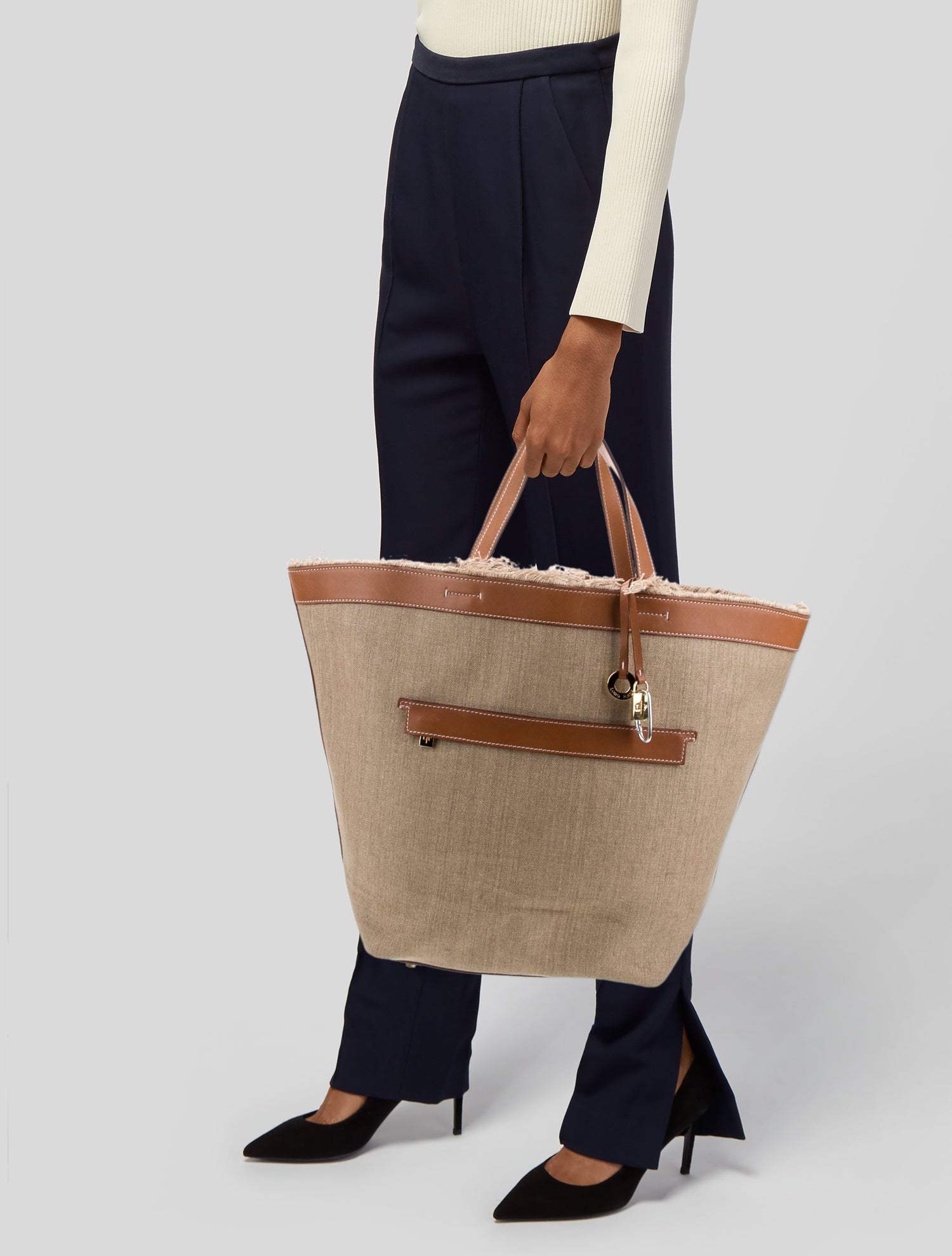 Loro Piana Canvas Bucket Bag