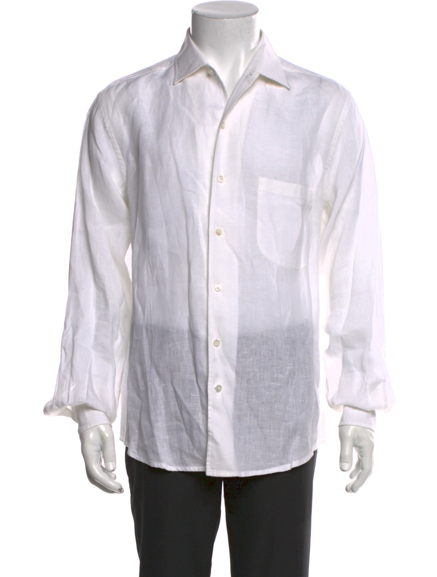 Loro Piana Linen Long Sleeve Dress Shirt
