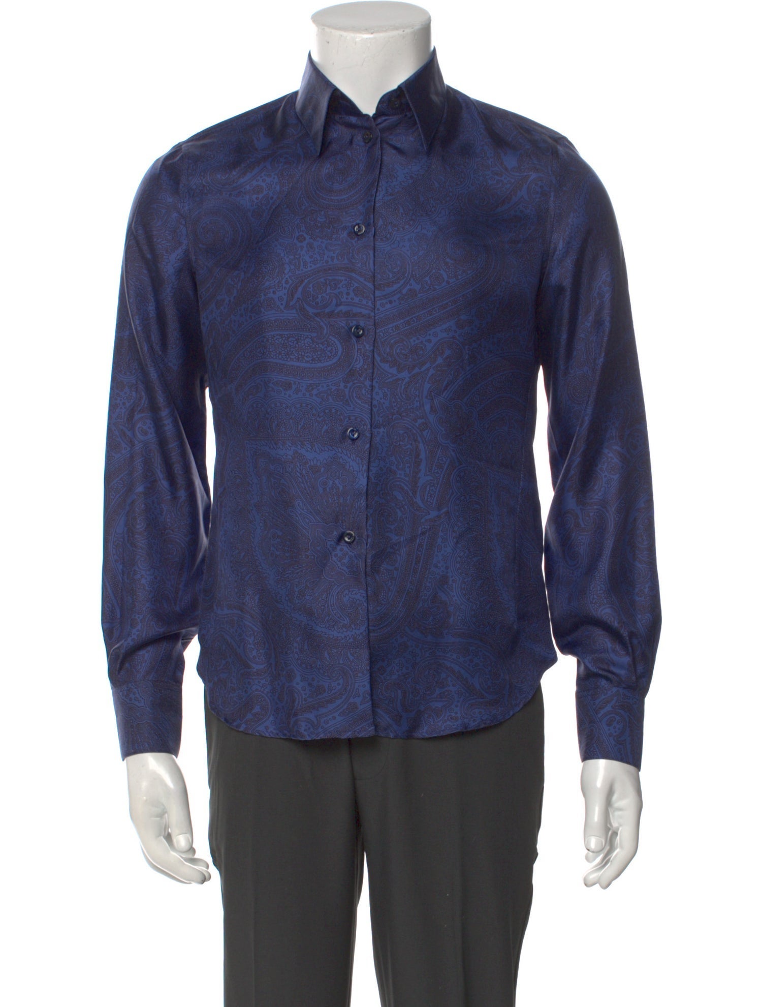 Loro Piana Silk Printed Dress Shirt