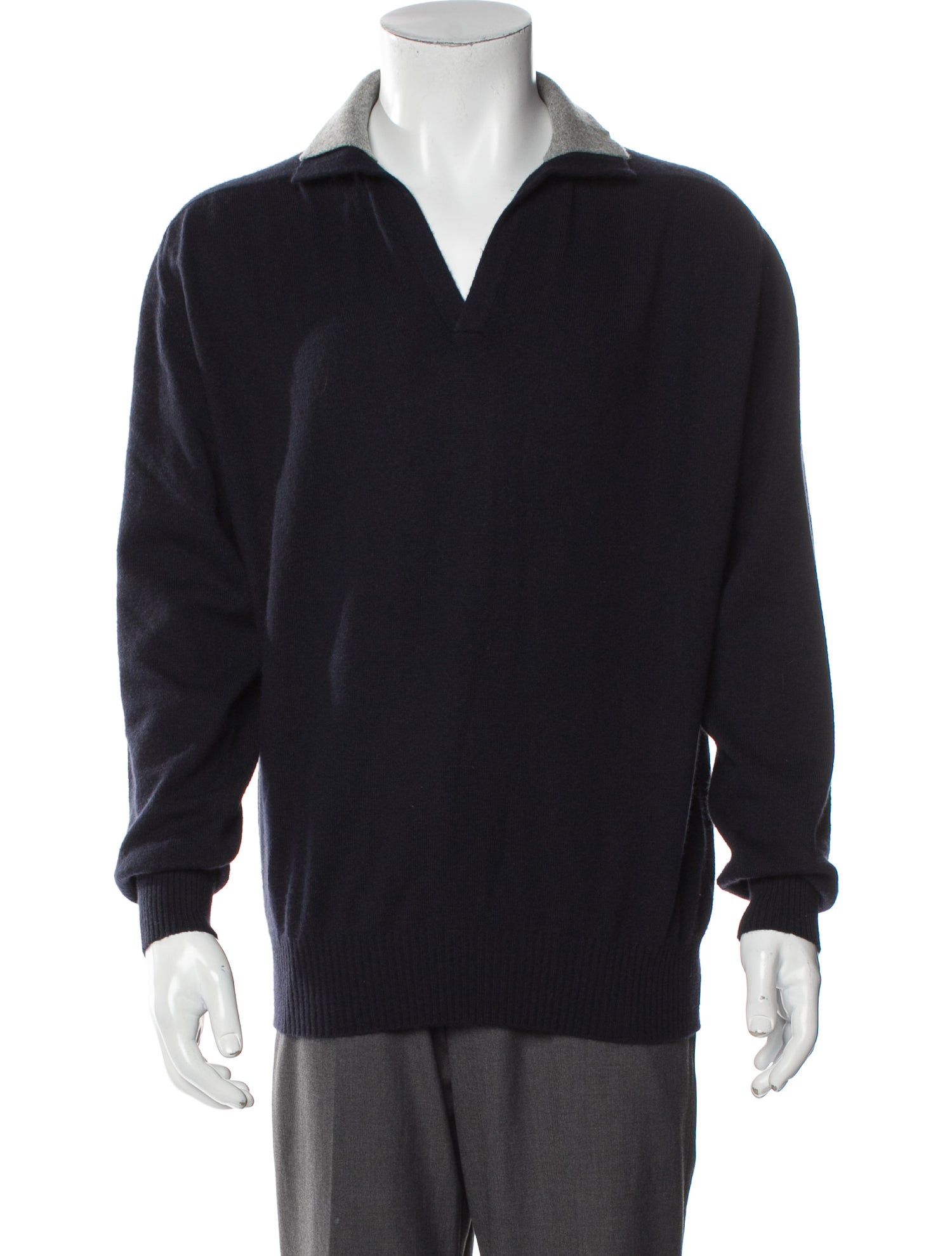 Loro Piana Cashmere Collar Polo Sweater