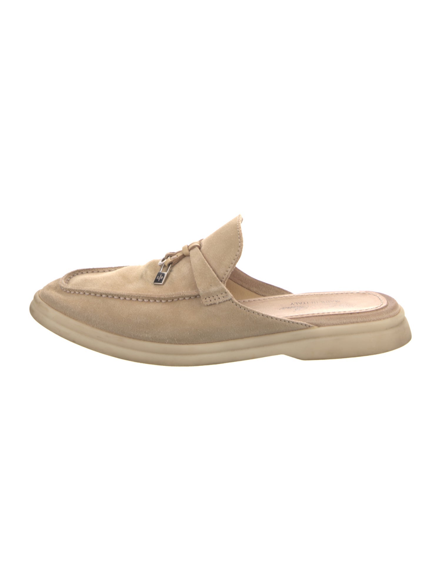 Loro Piana Babouche Charms Walk Suede Mules