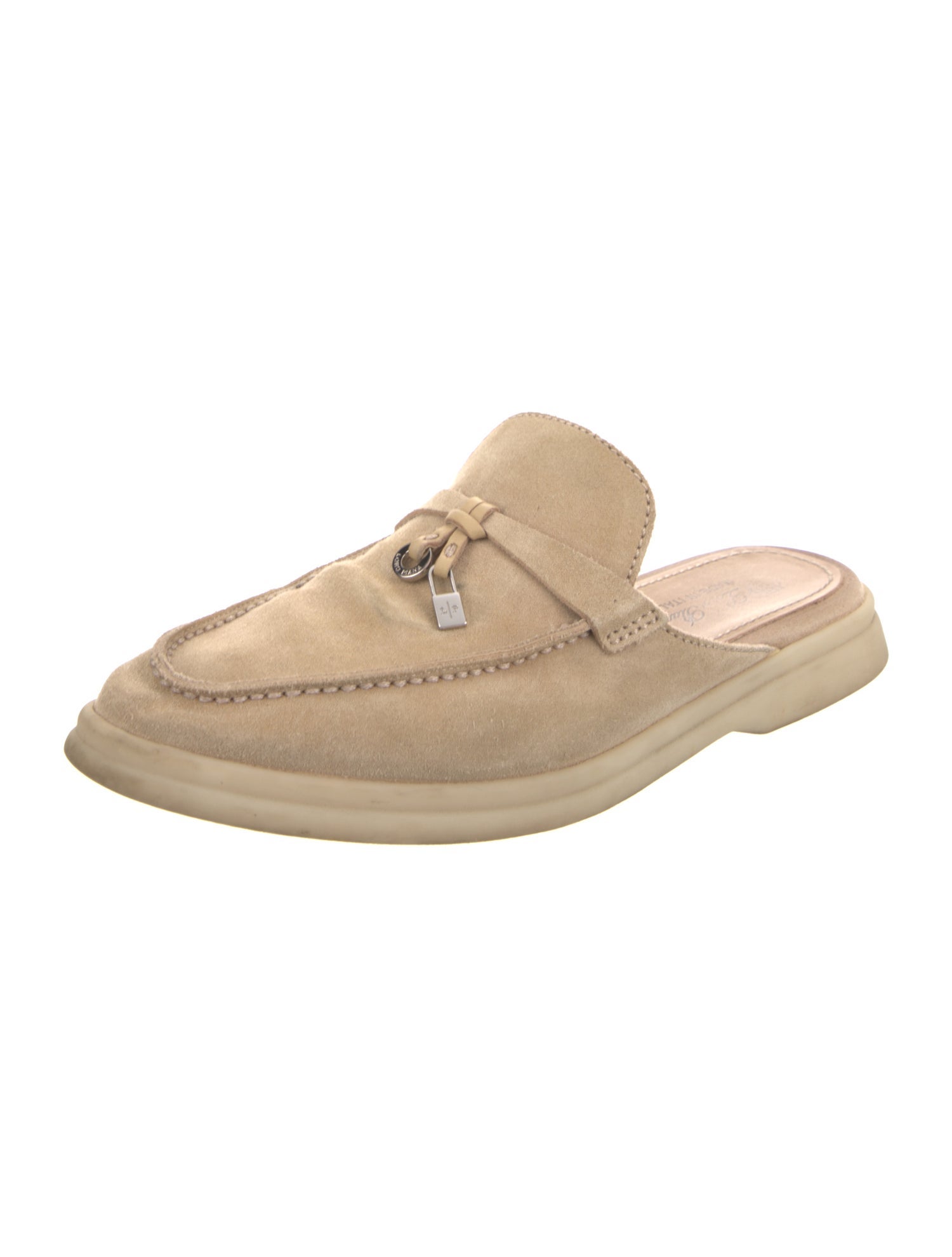 Loro Piana Babouche Charms Walk Suede Mules