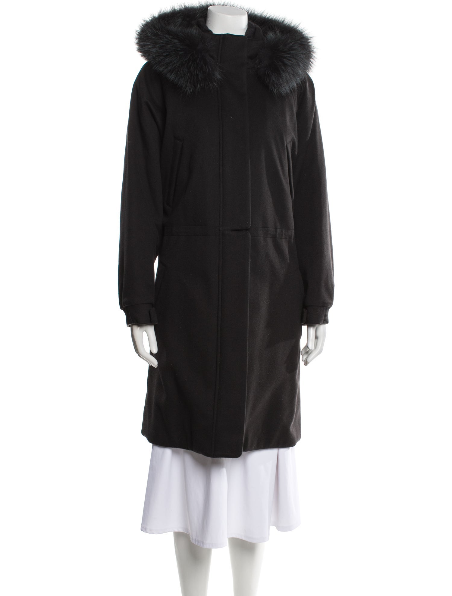 Loro Piana Icery Long Cashmere Storm System Cashmere Fur Coat