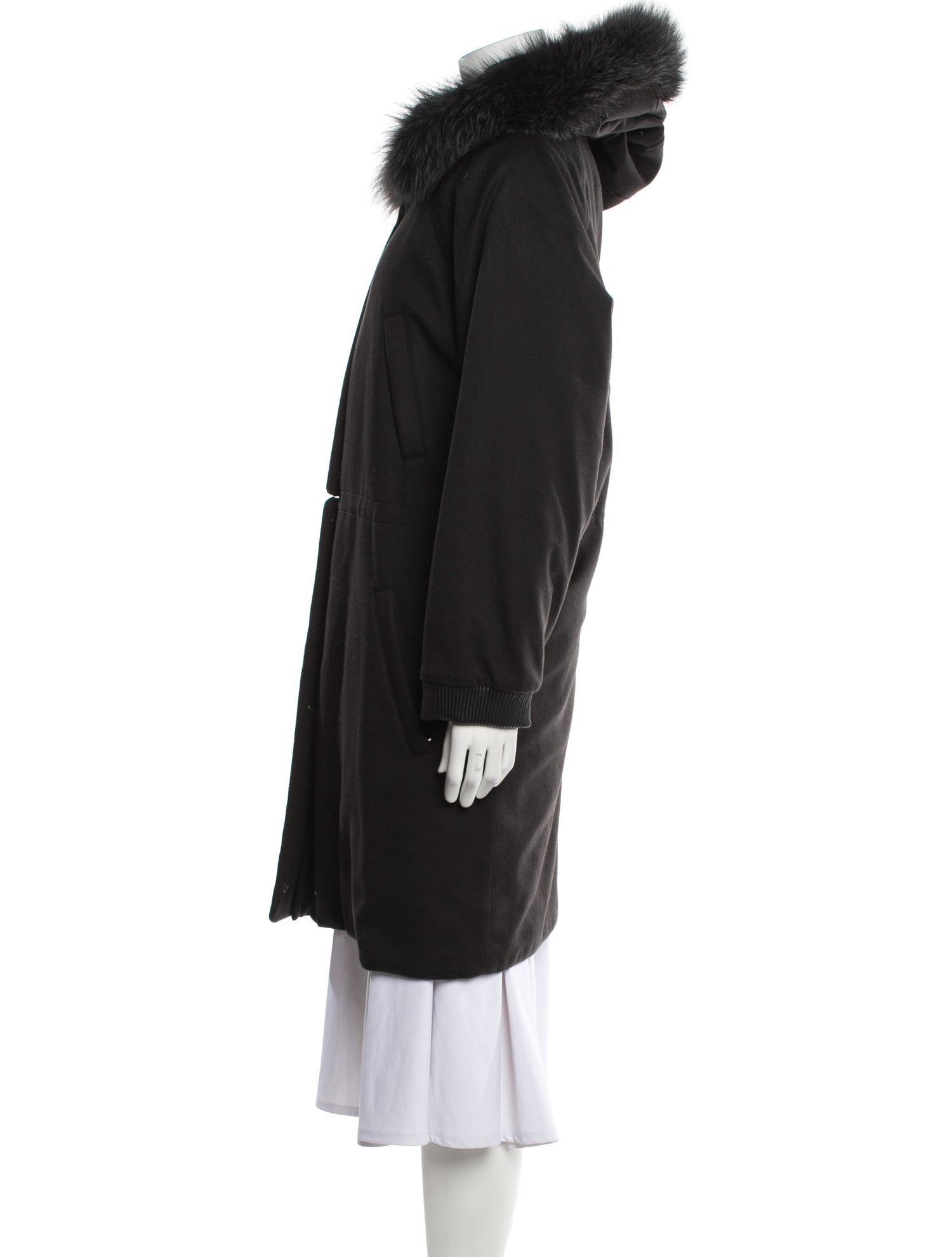 Loro Piana Icery Long Cashmere Storm System Cashmere Fur Coat