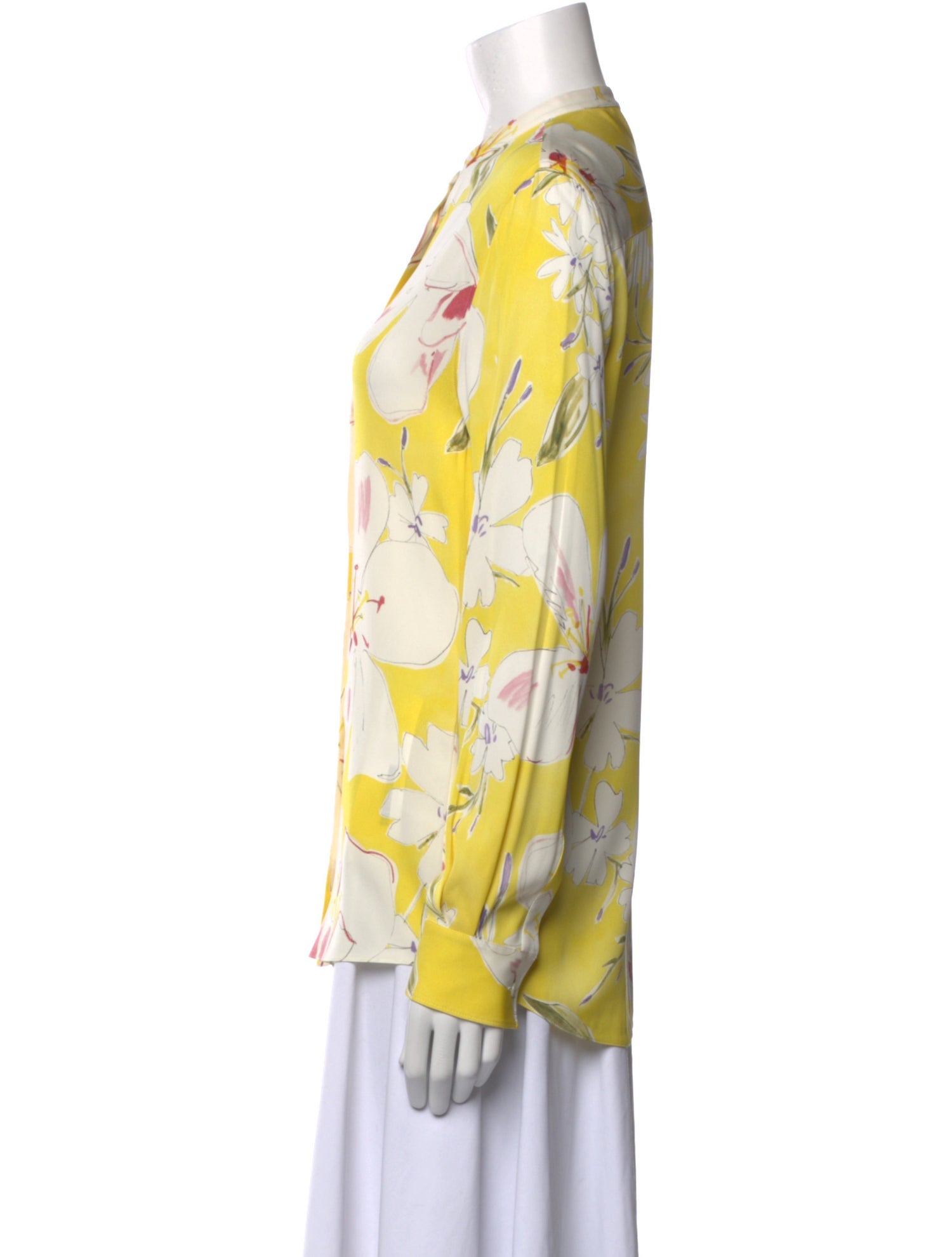 Loro Piana Silk Floral Print Blouse