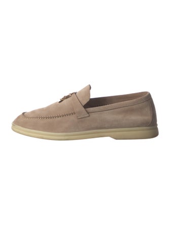 Loro Piana Summer Walk Charms Suede Loafers