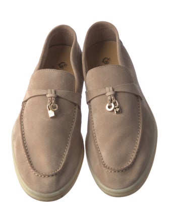 Loro Piana Summer Walk Charms Suede Loafers