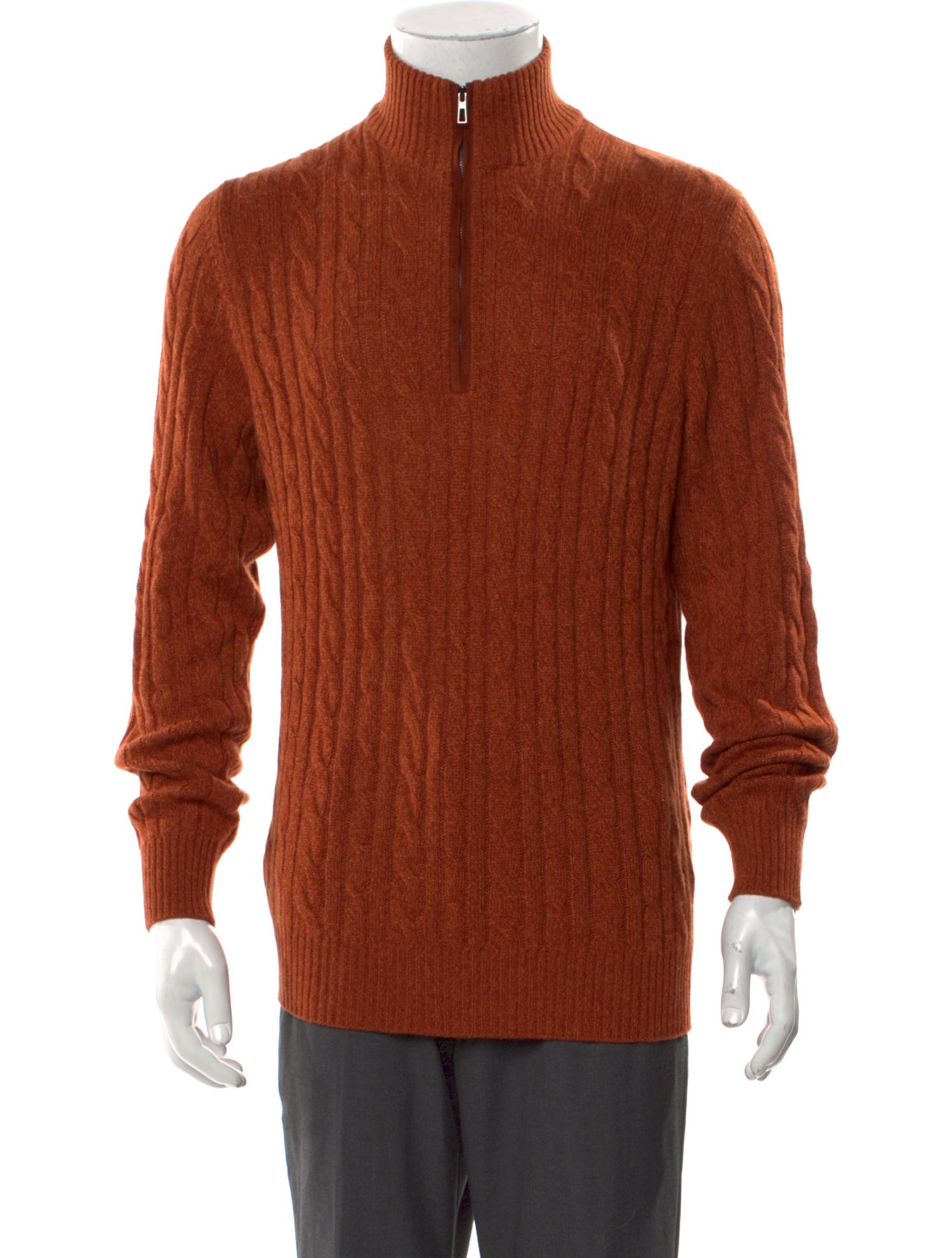 Loro Piana Treccia Baby Cashmere Polo Sweater