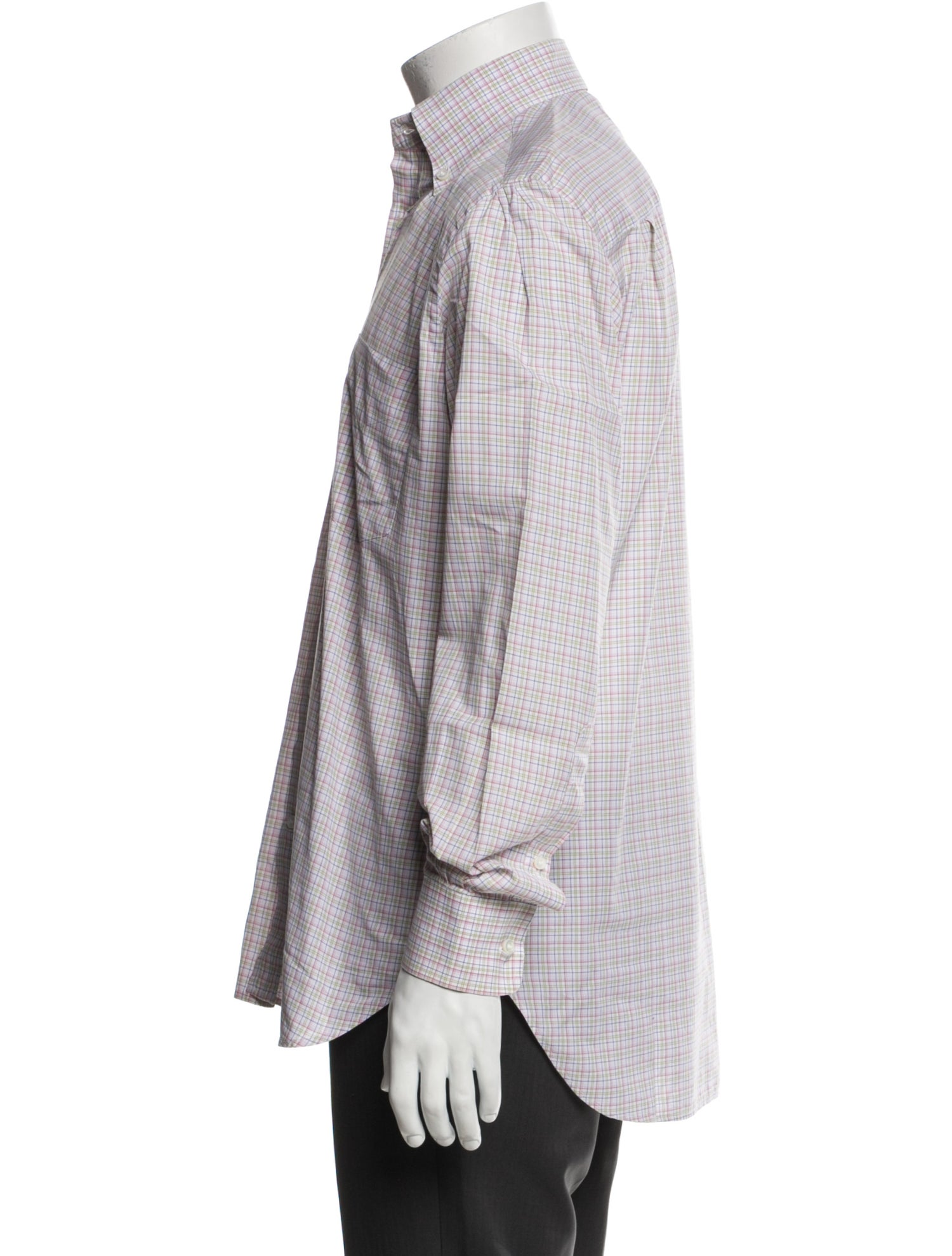 Loro Piana Plaid Print Long Sleeve Shirt